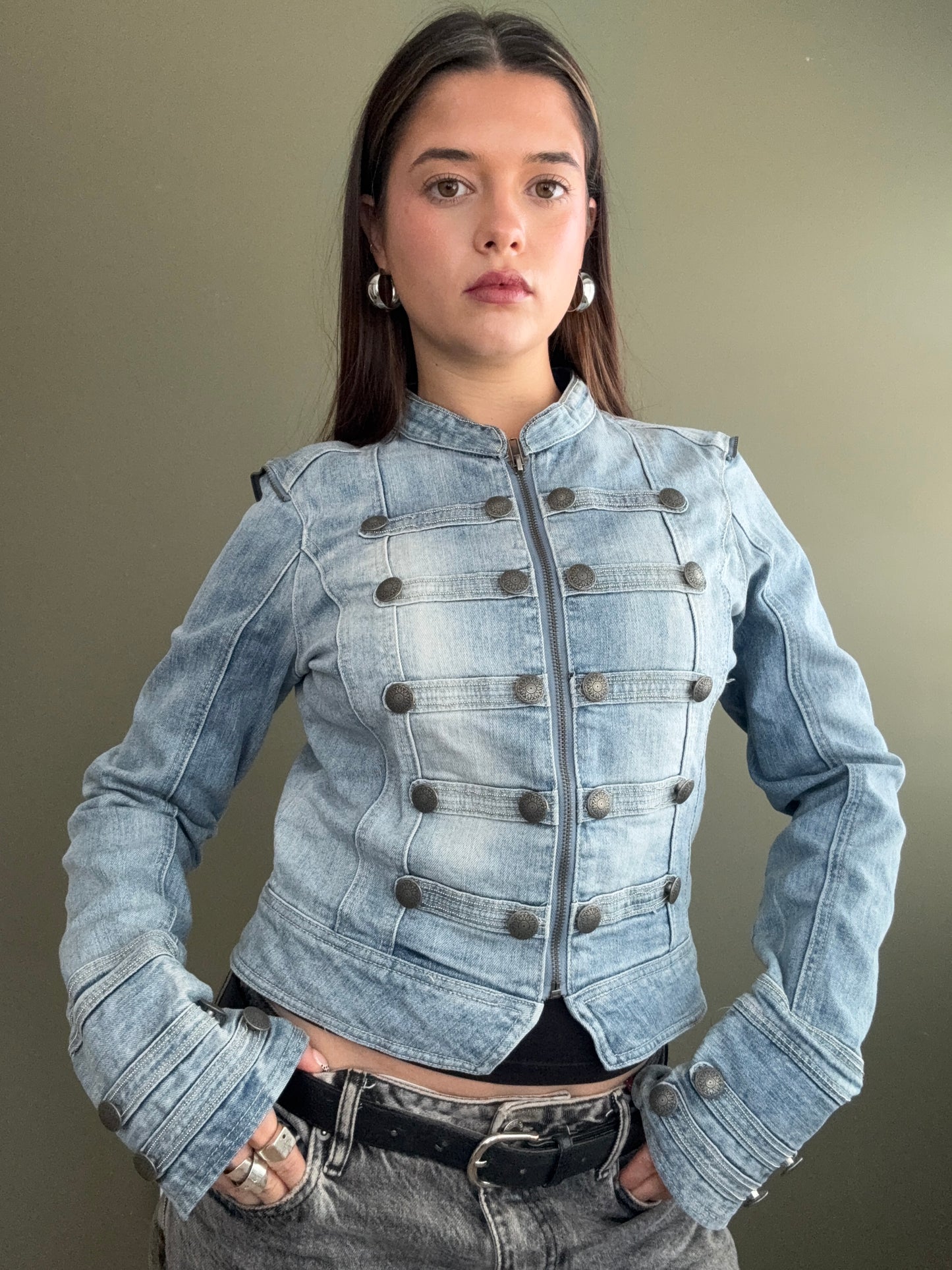 Denim Military Jacket (UK12)
