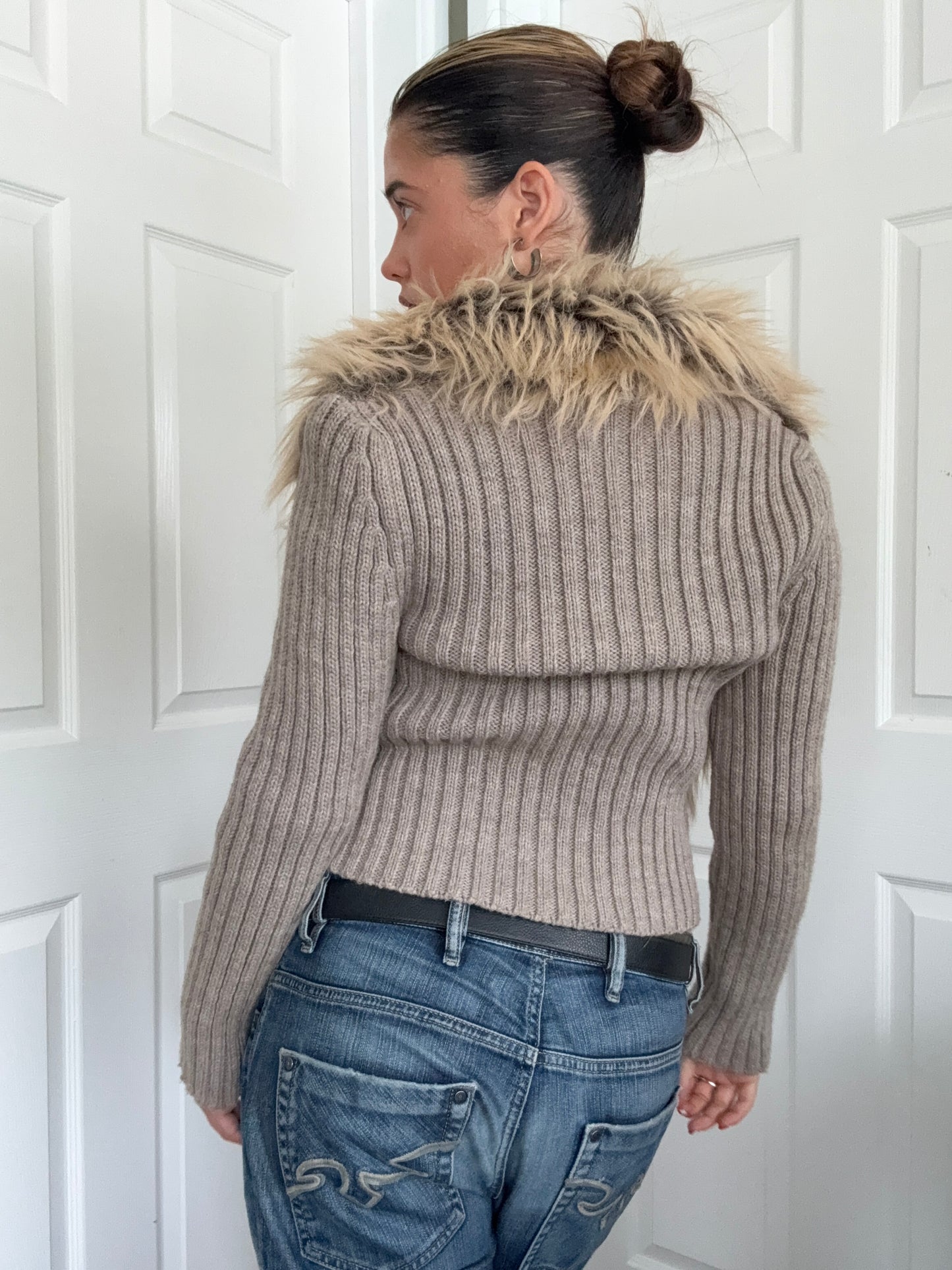 Morgan De Toi Faux Fur Double Zip Jumper (S)