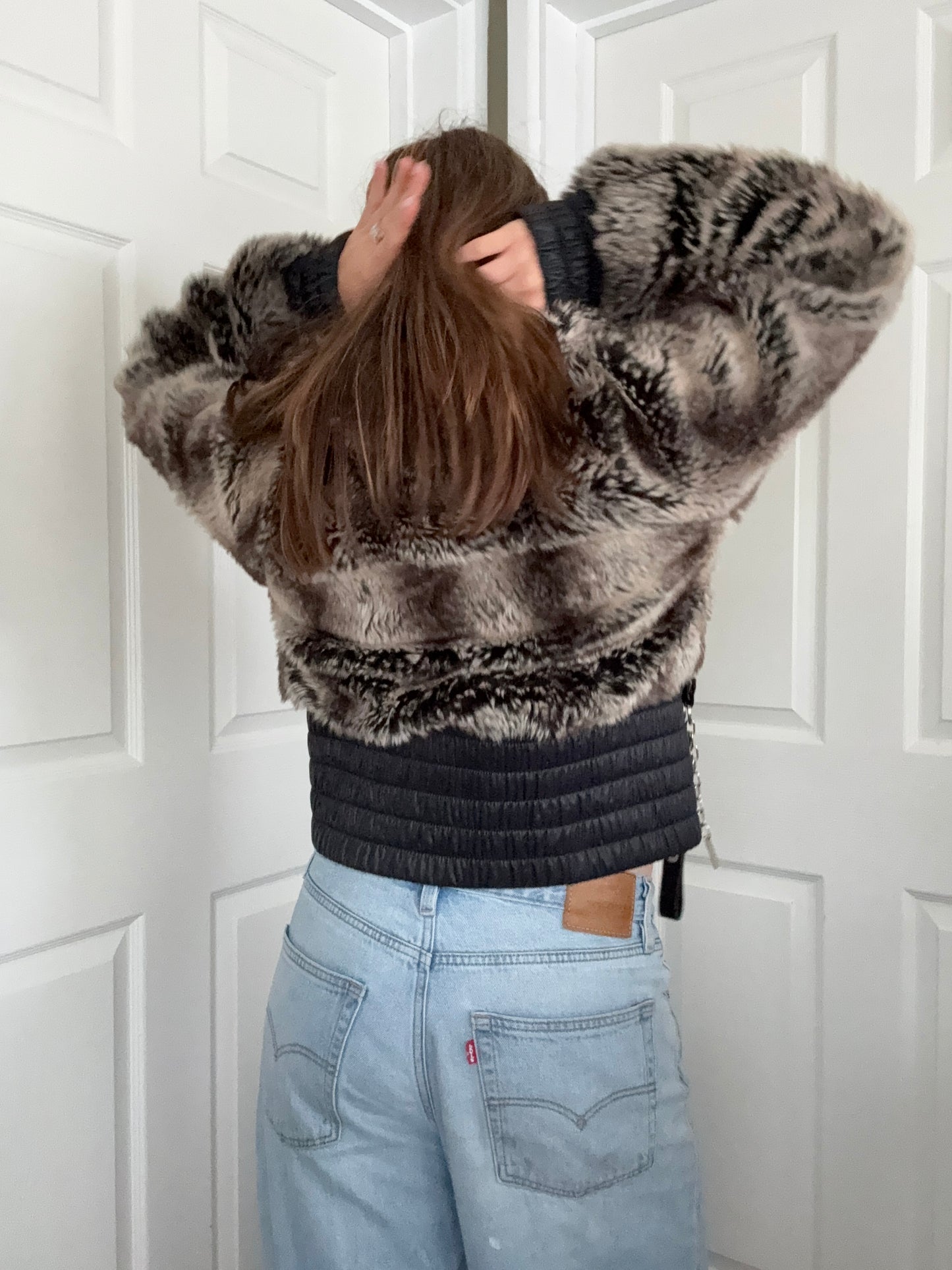 Miss Sixty Reversible Faux Fur Jacket (XL)