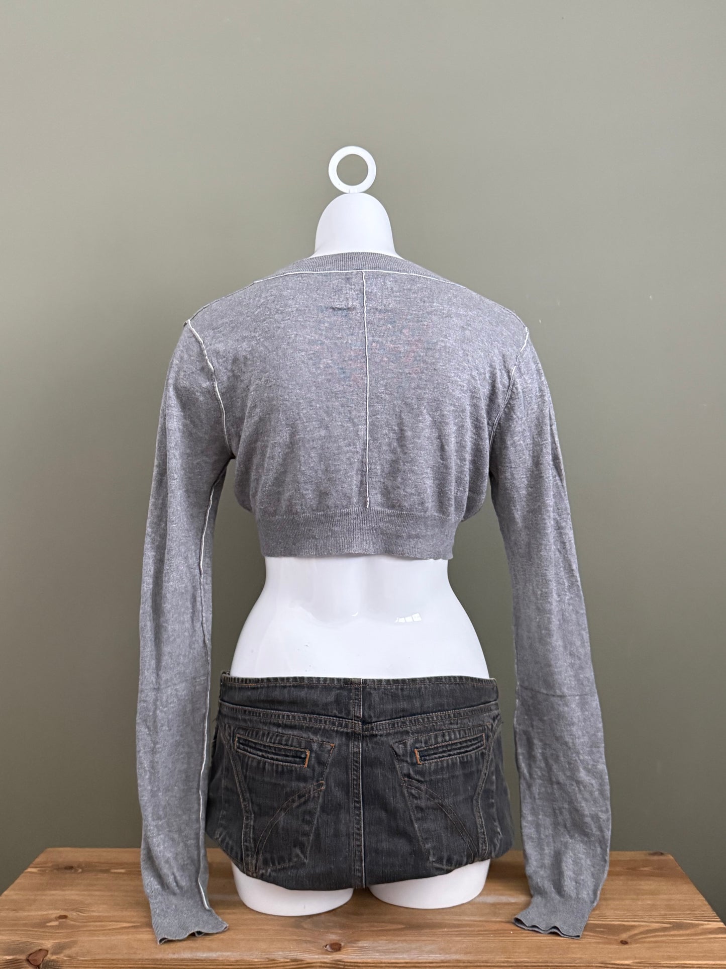 Allsaints Cropped Knit Cardigan (UK12)