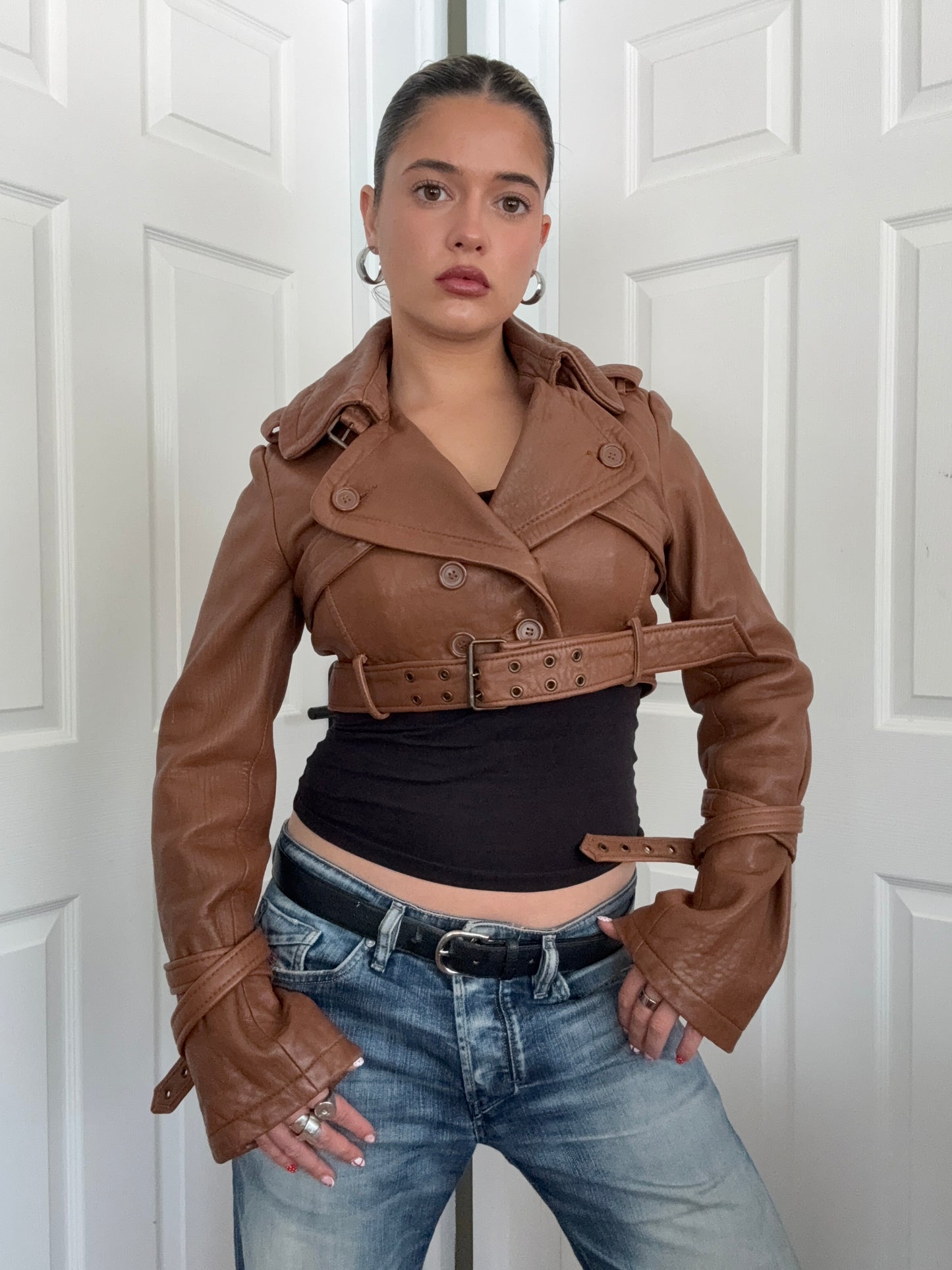 Allsaints Leather 2 in 1 Jacket (UK10)
