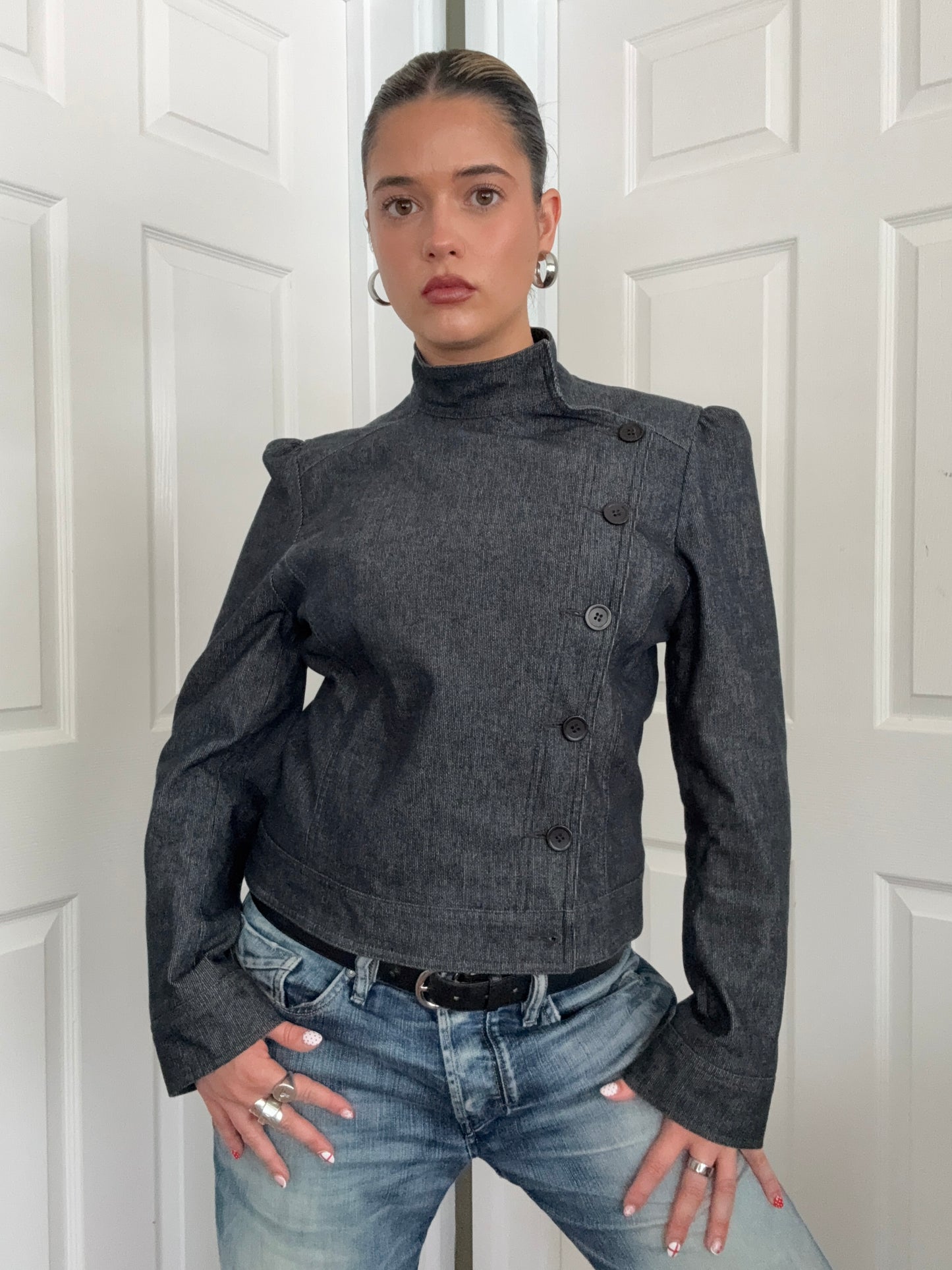 Asymmetric Button Jacket (UK14)