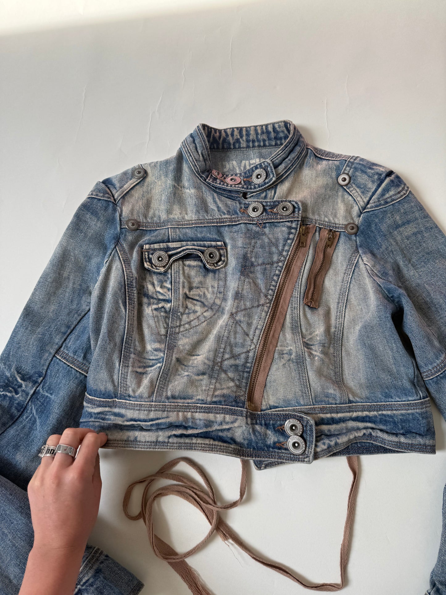 Cropped Denim Corset Jacket (UK14)