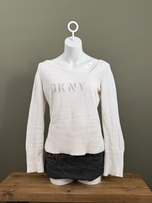 DKNY Asymmetric Knit Jumper (L)
