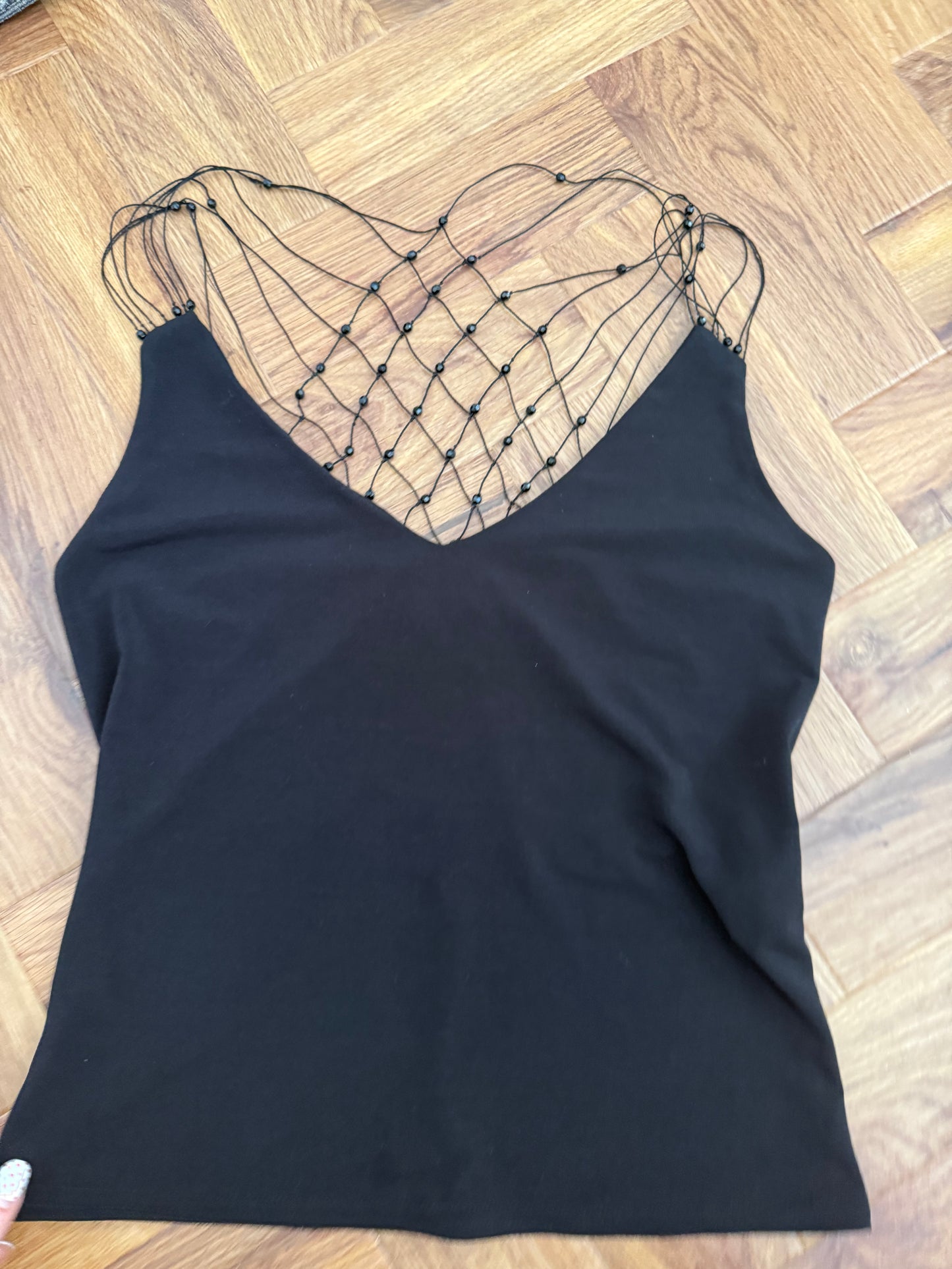 Backless Beaded Cami Top (UK10)