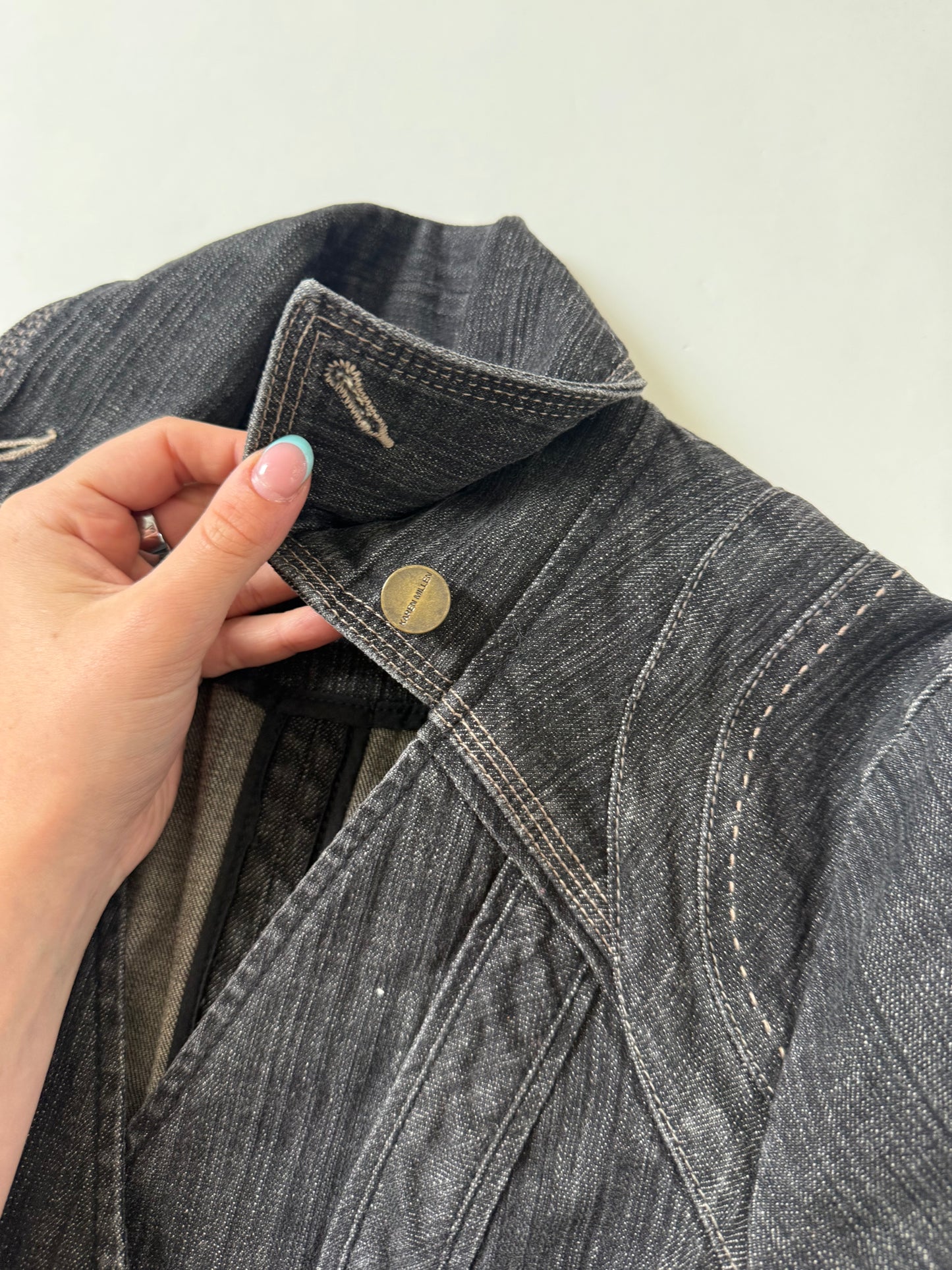 Karen Millen Fitted Denim Jacket (UK10)