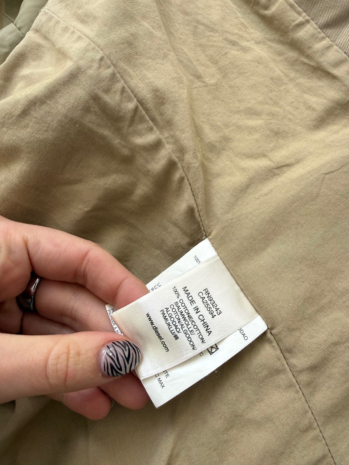 Diesel Beige Military Jacket (L)