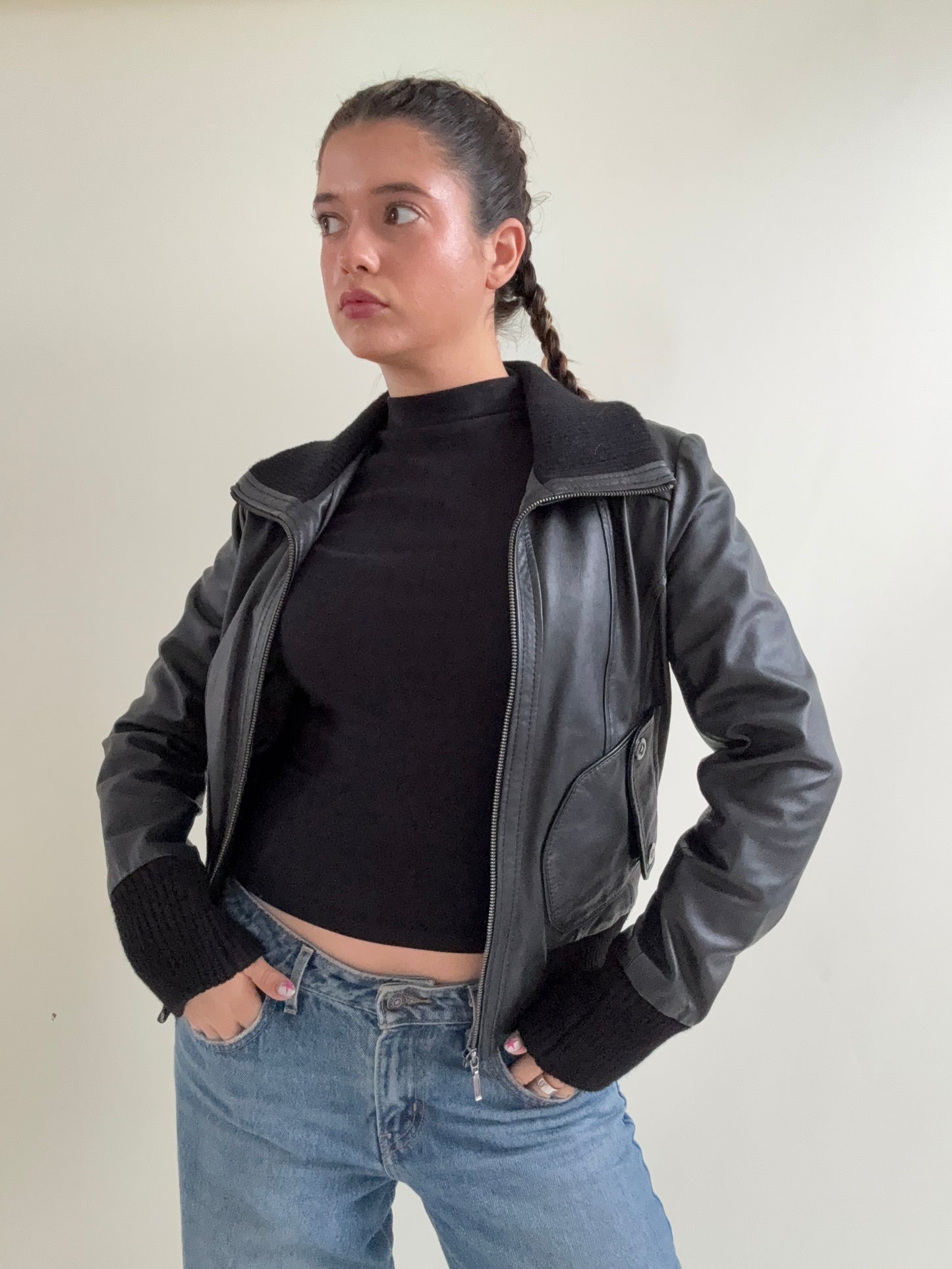 Oasis Leather Jacket (UK12)