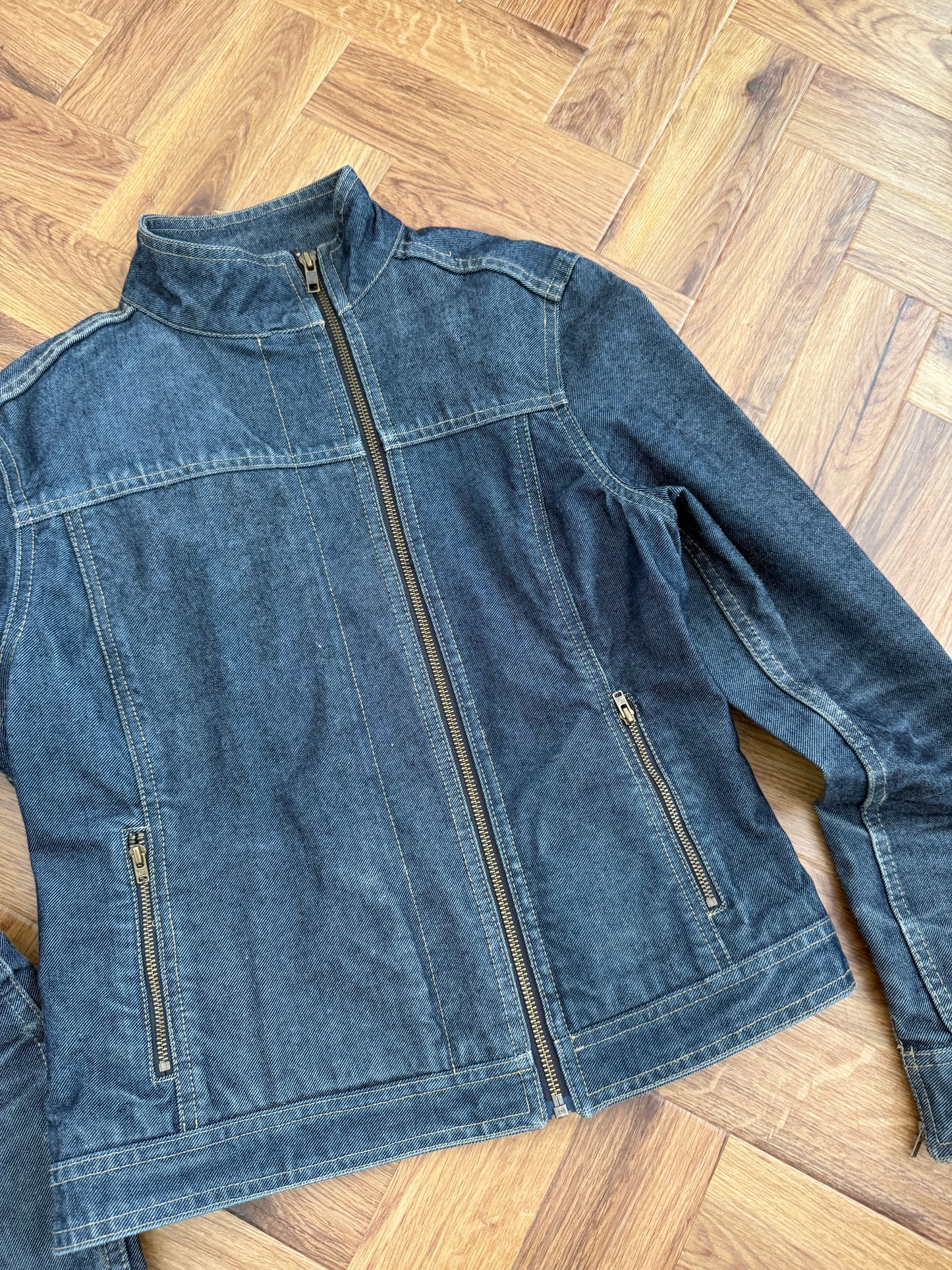 French Connection Asymmetric Denim Jacket (M)