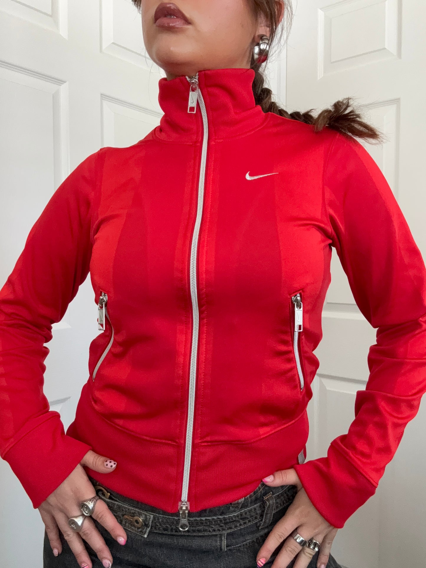 Striped Nike Tracksuit Top (S)