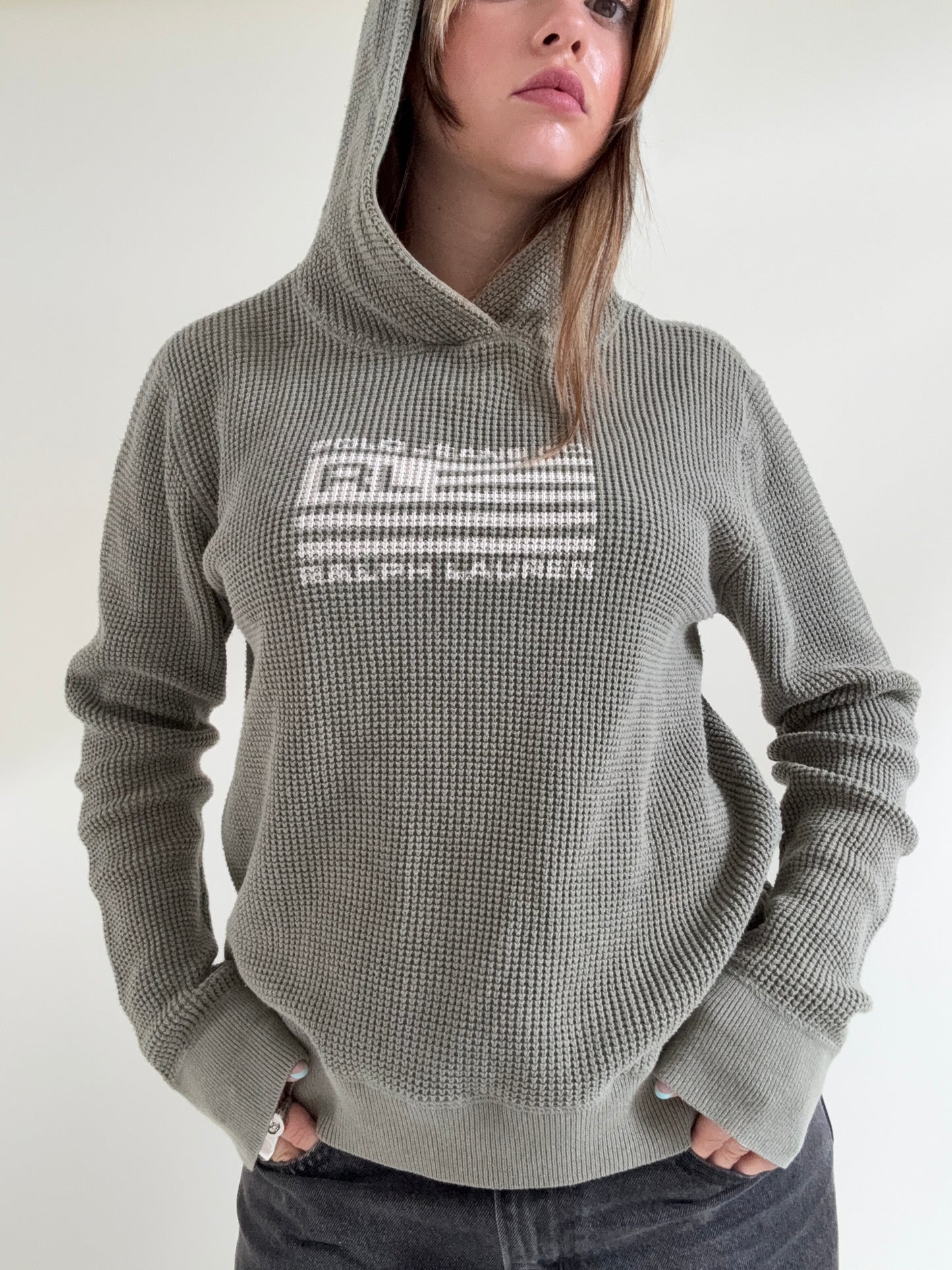Ralph Lauren Waffle Knit Hoodie (XL)