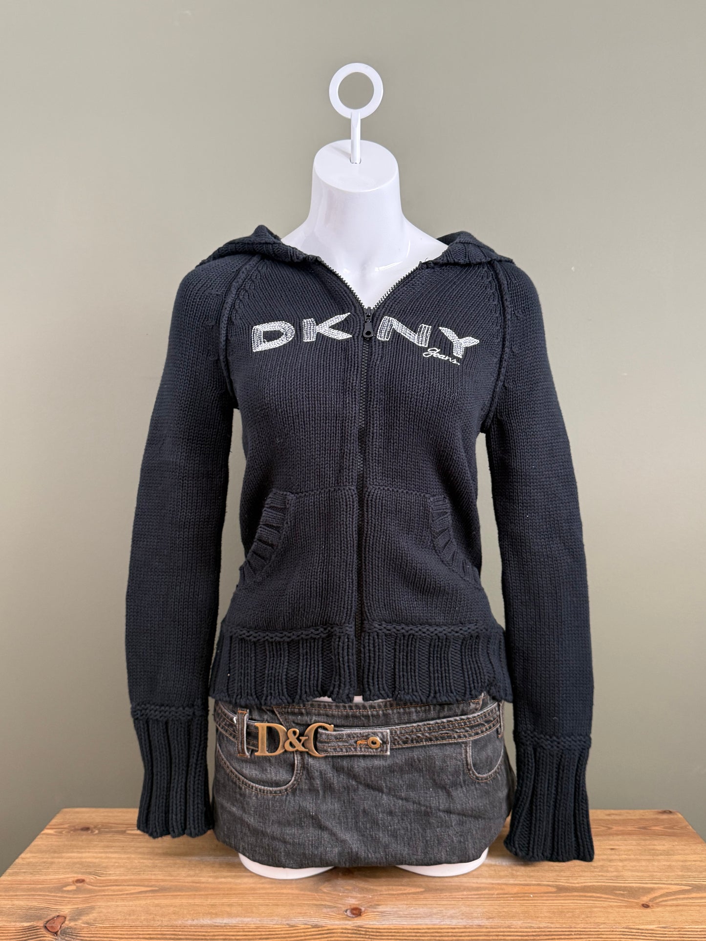 DKNY Knit Zip Hoodie (M)