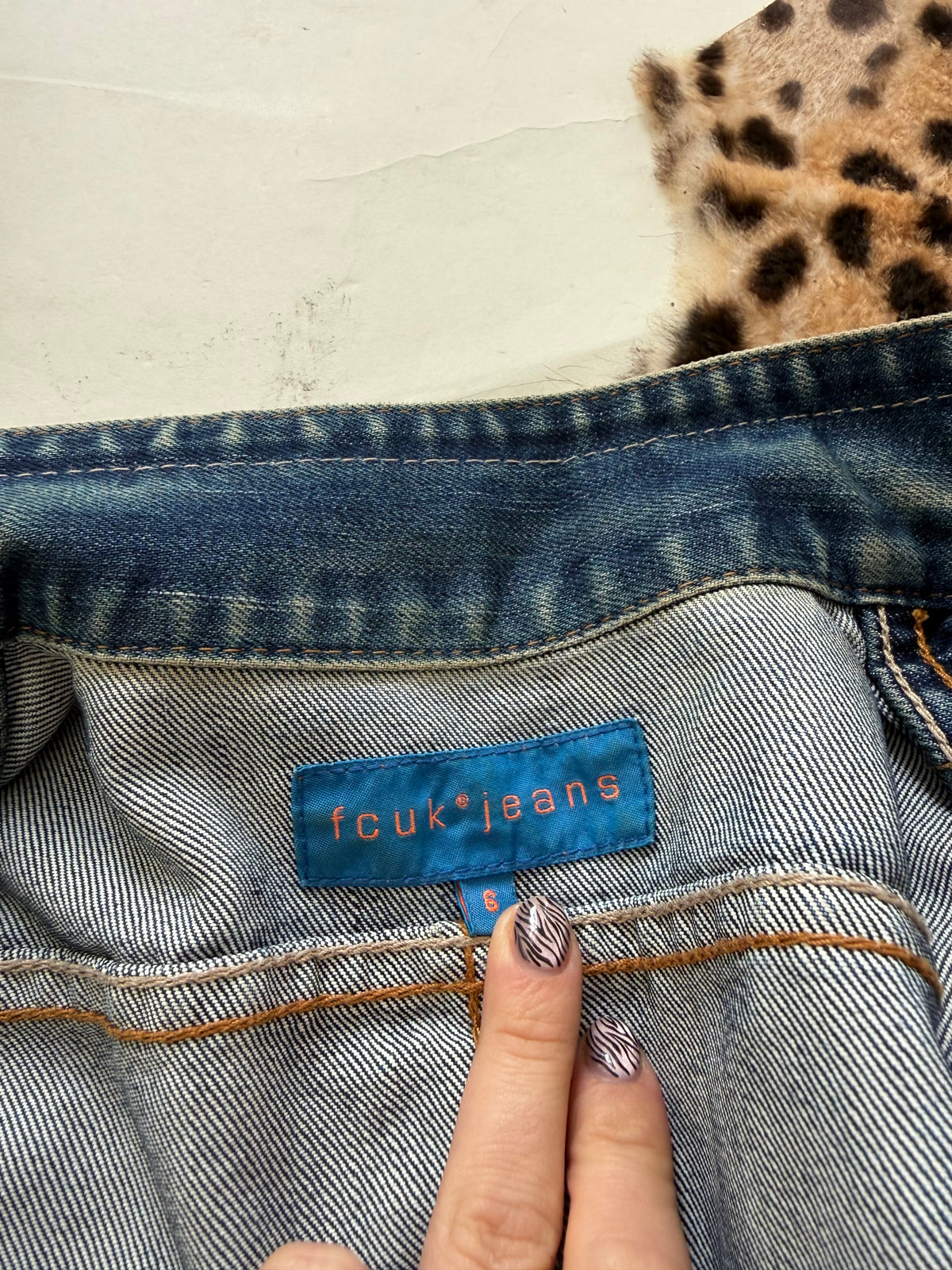 French Connection Denim Cargo Jacket (UK6)
