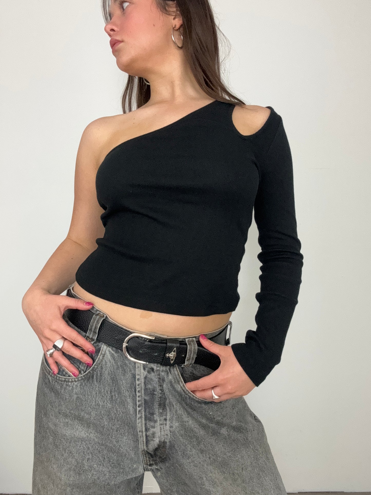 French Connection One Shoulder Top