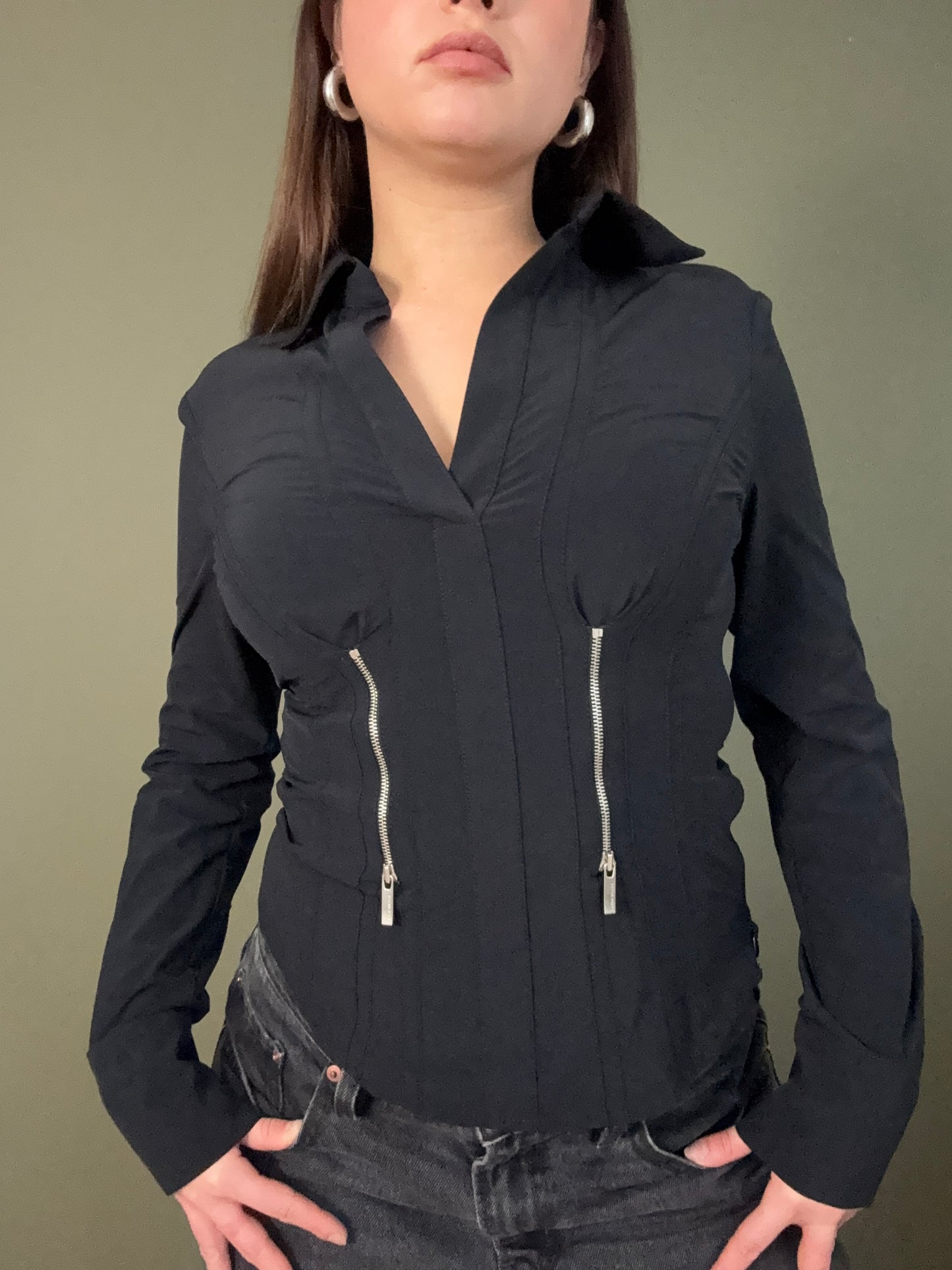 Karen Millen Zip Shirt (UK10)