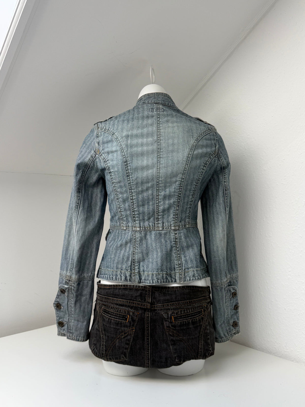 Karen Millen Denim Military Jacket (UK12)