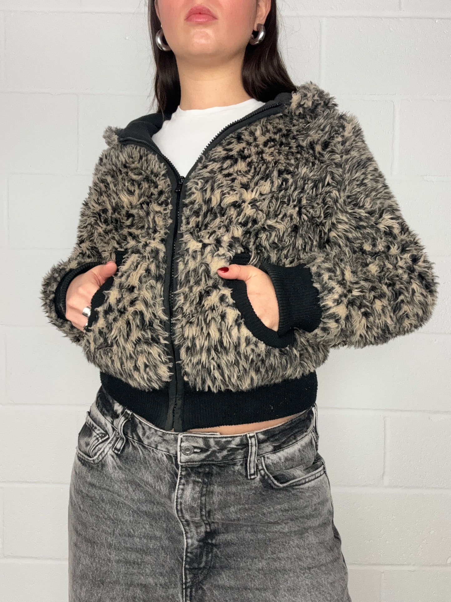 Faux Fur Leopard Jacket (UK10)