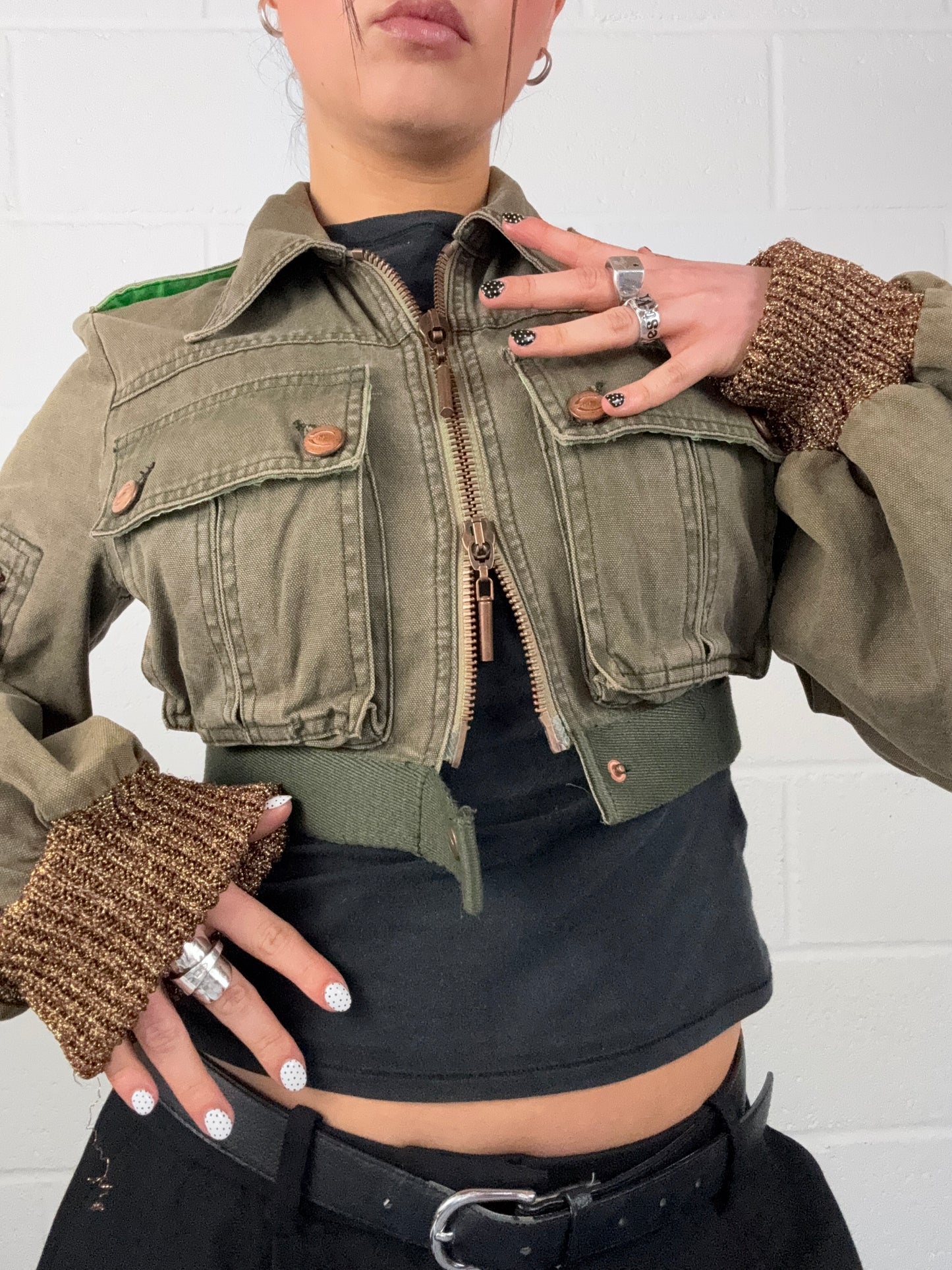 Cavalli Cropped Cargo Jacket (S)