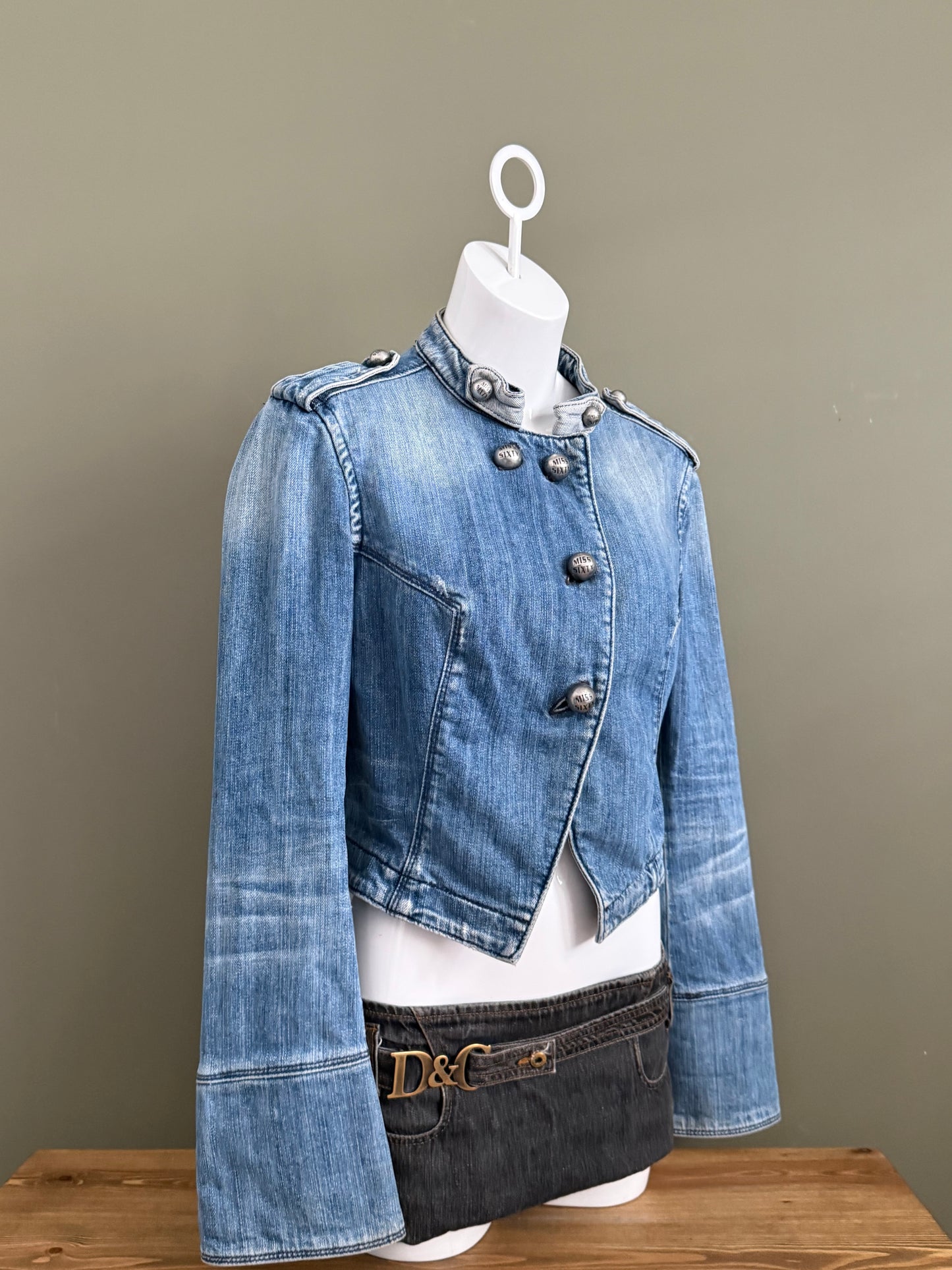 Miss Sixty Denim Military Jacket (L)