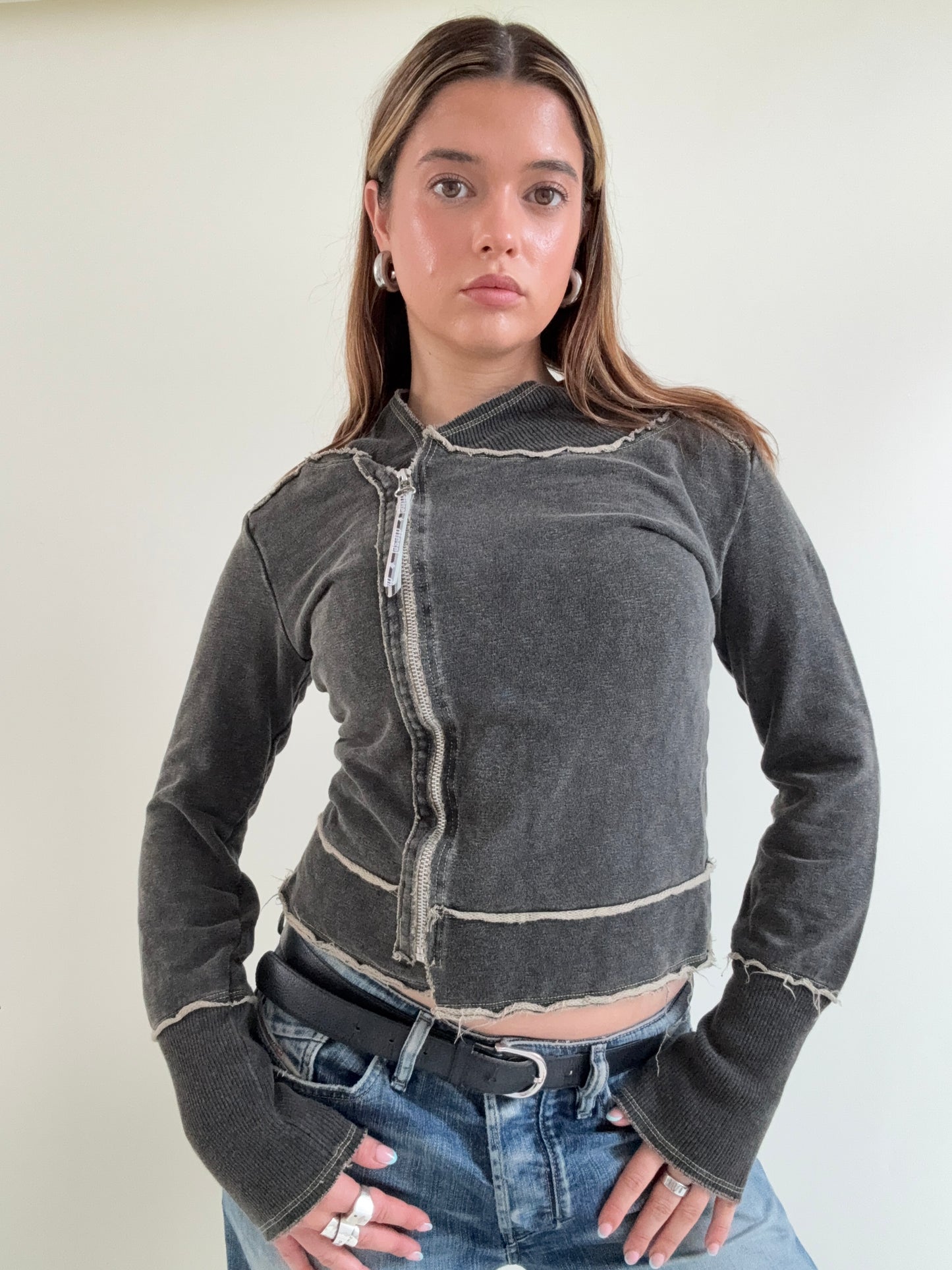 Vintage Diesel Asymmetric Zip Jumper (L)