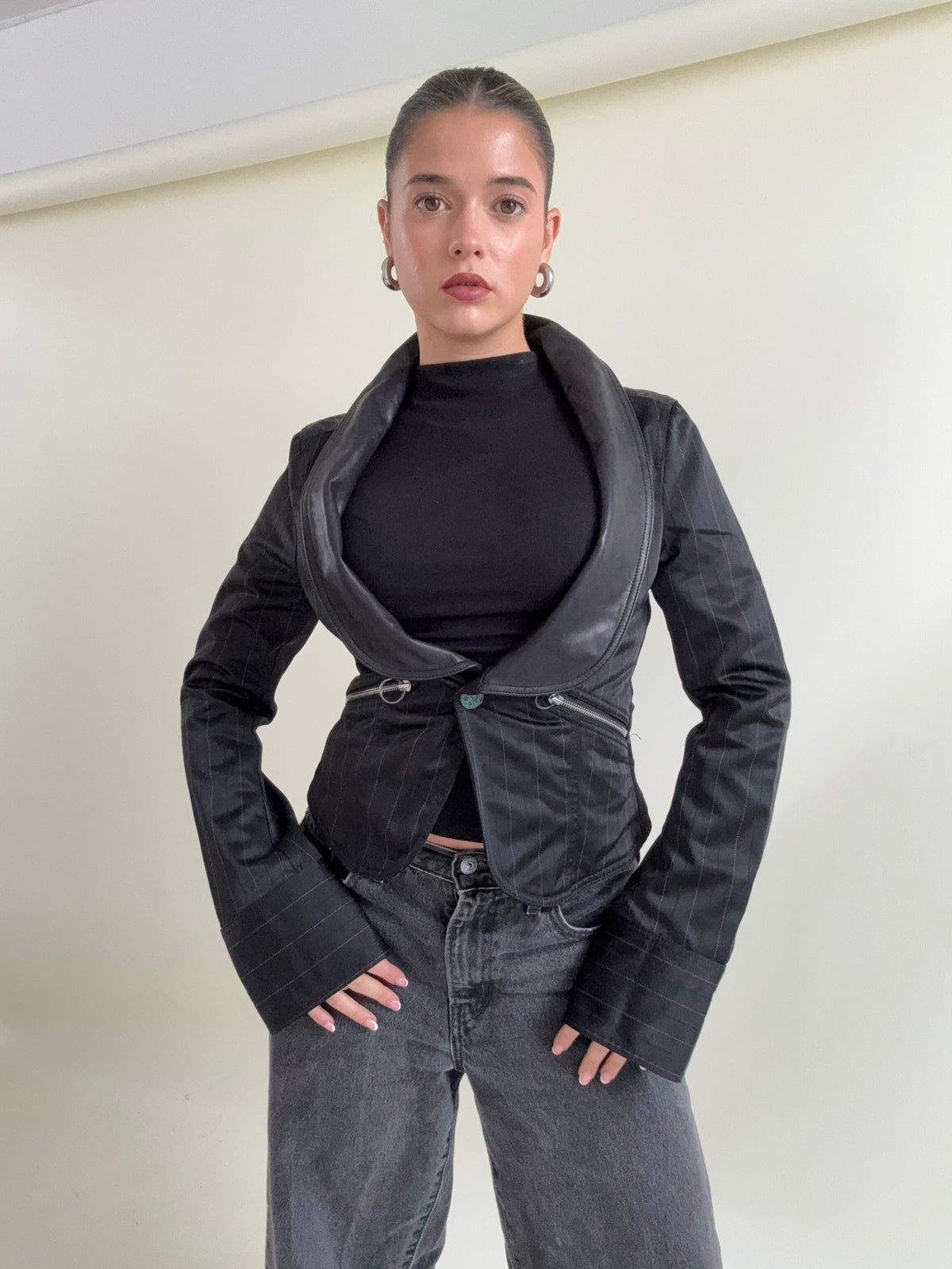 Fitted Diesel Pinstripe Blazer (M)