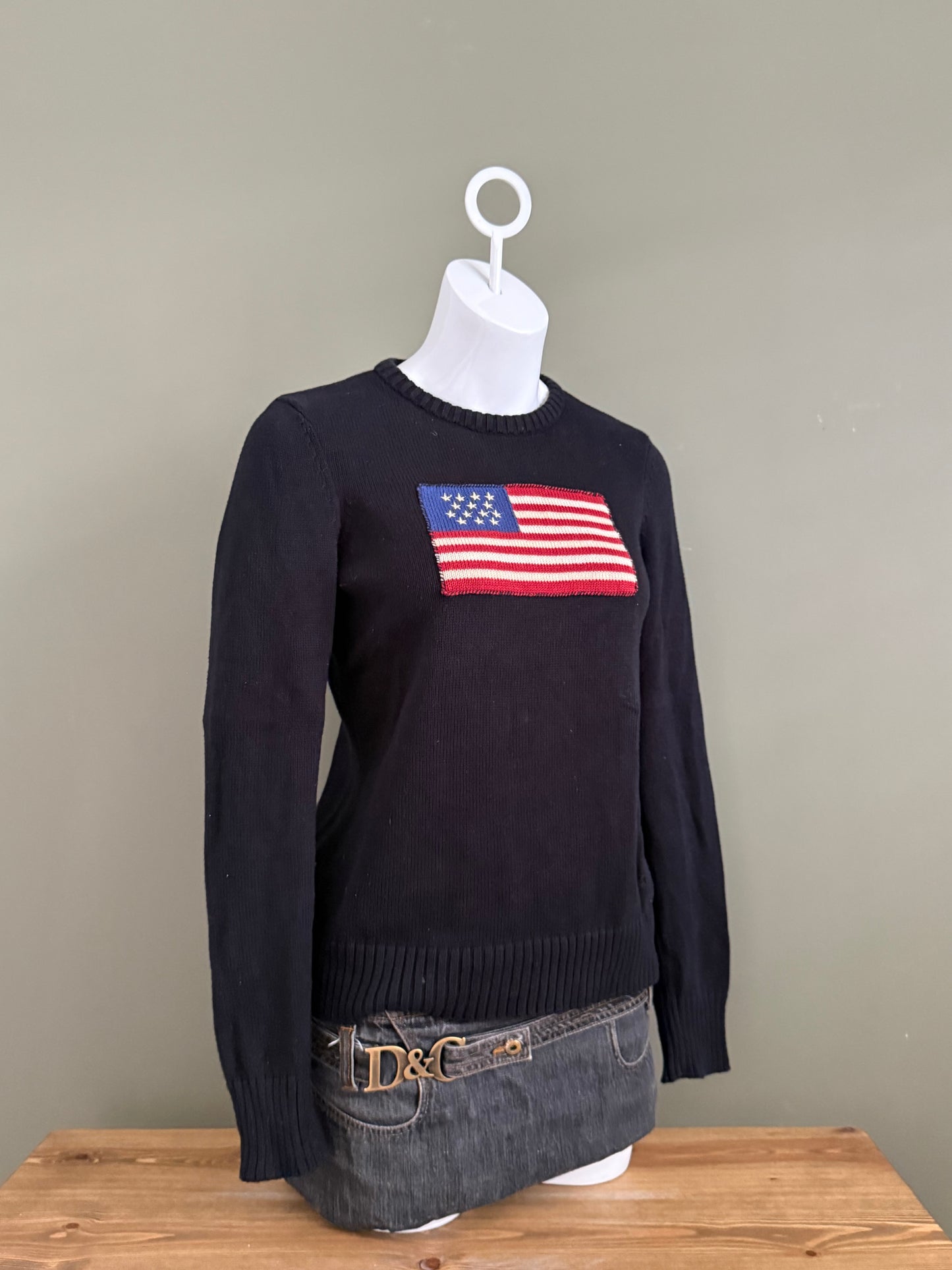 Ralph Lauren Knitted Flag Jumper (M)