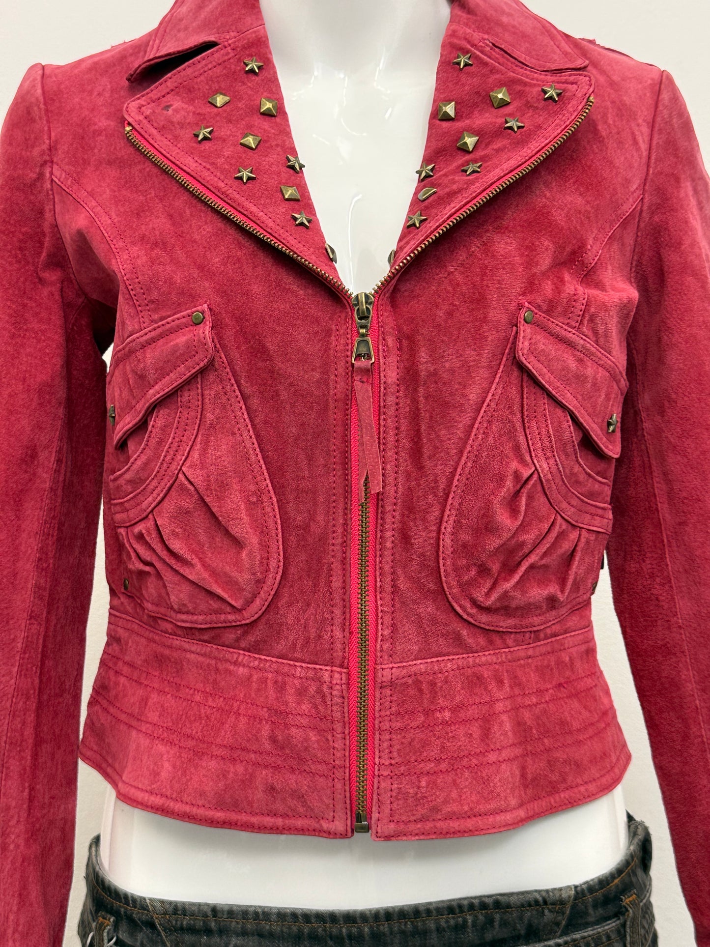 Red Suede Jacket (UK12)