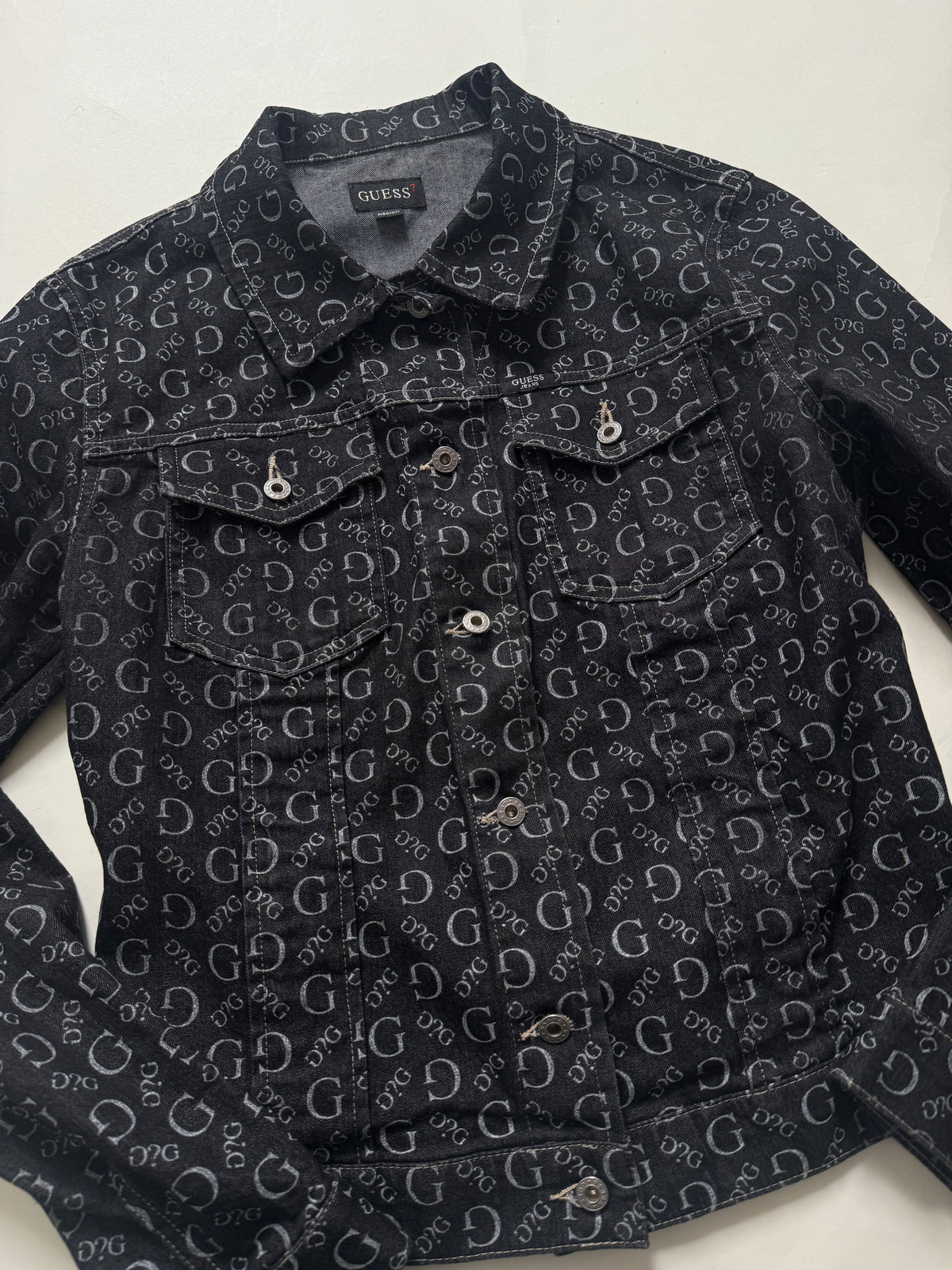 Vintage Guess Monogram Denim Jacket (M)