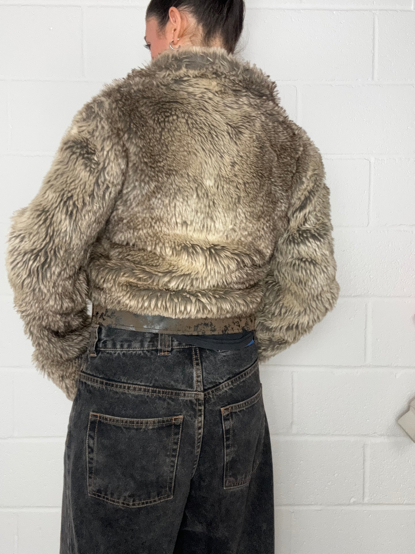 Y2K Faux Fur Jacket (UK10)