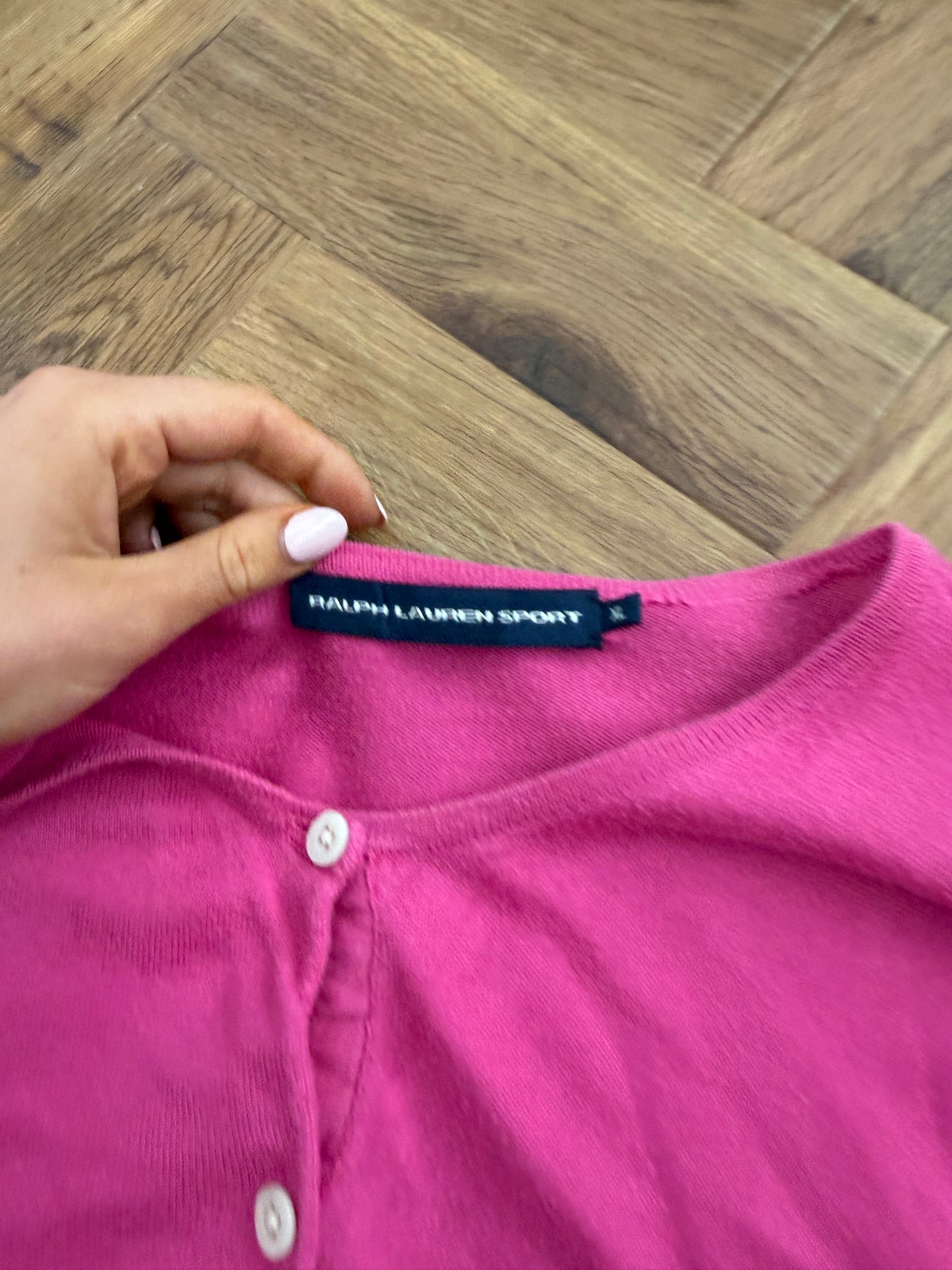 Pink Ralph Lauren Knit Cardigan (XL)