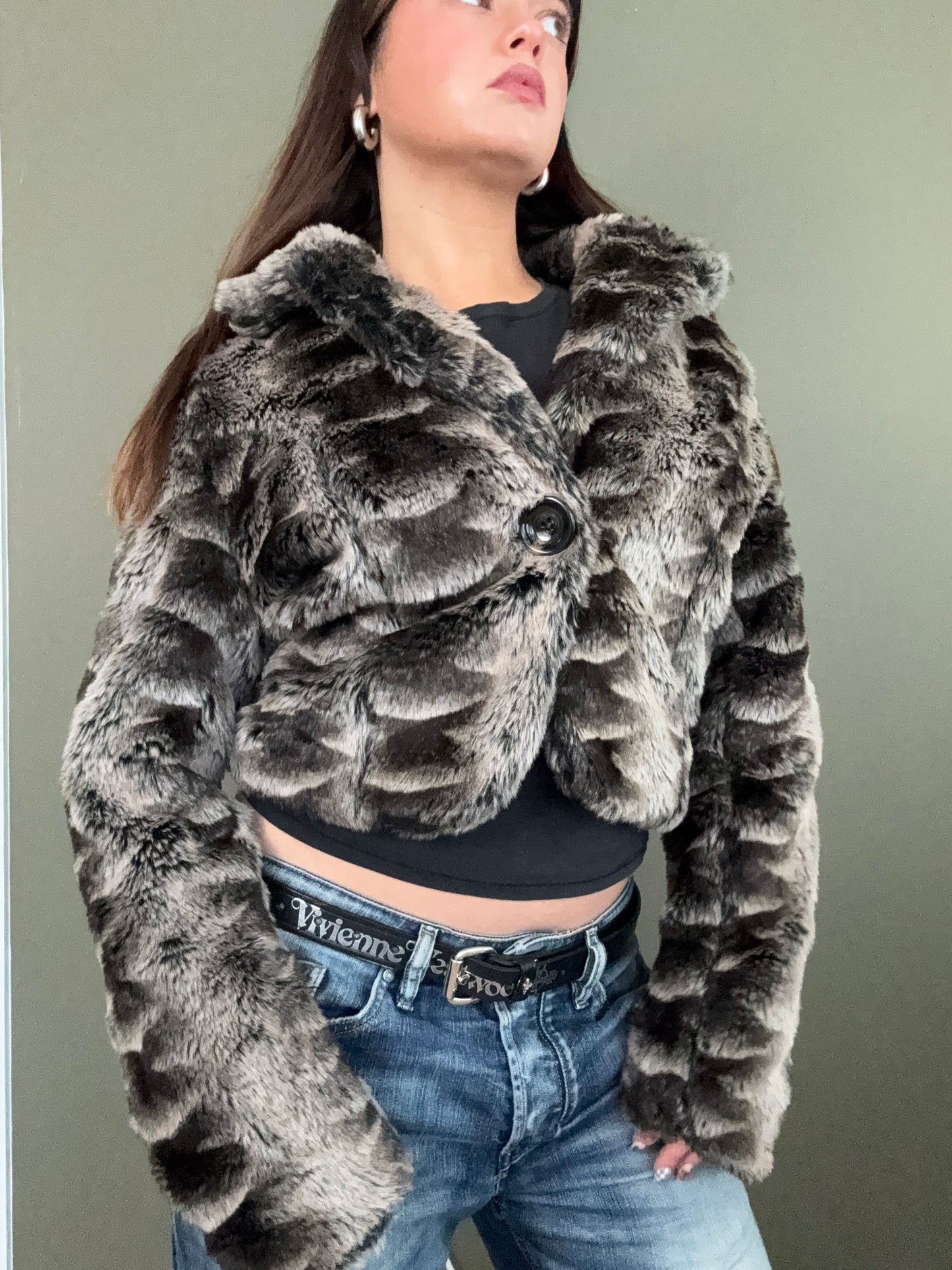 Faux Fur Jacket (L)