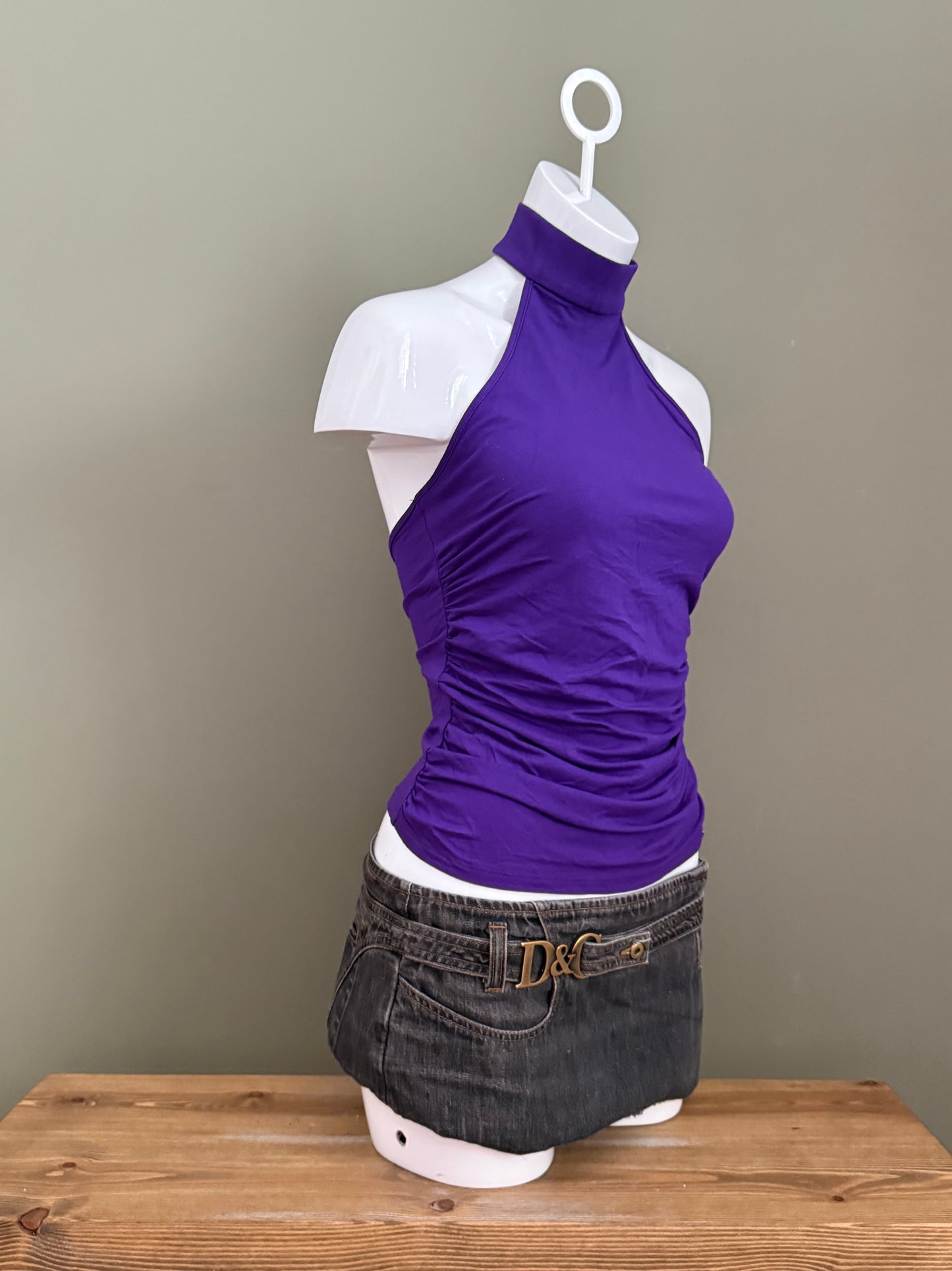 Morgan De Toi Purple Halterneck Top (S)
