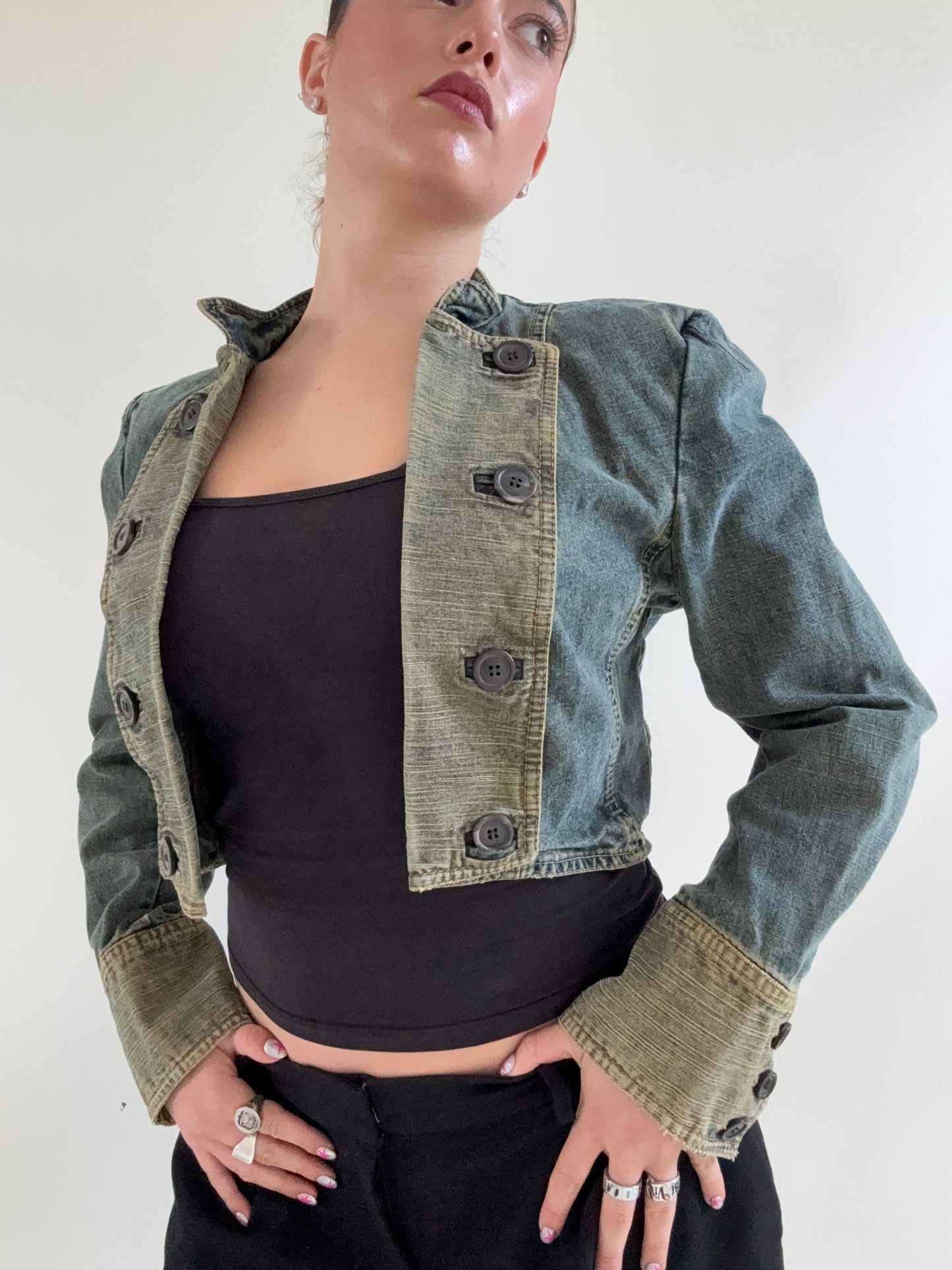Karen Millen Denim Military Jacket (UK12)