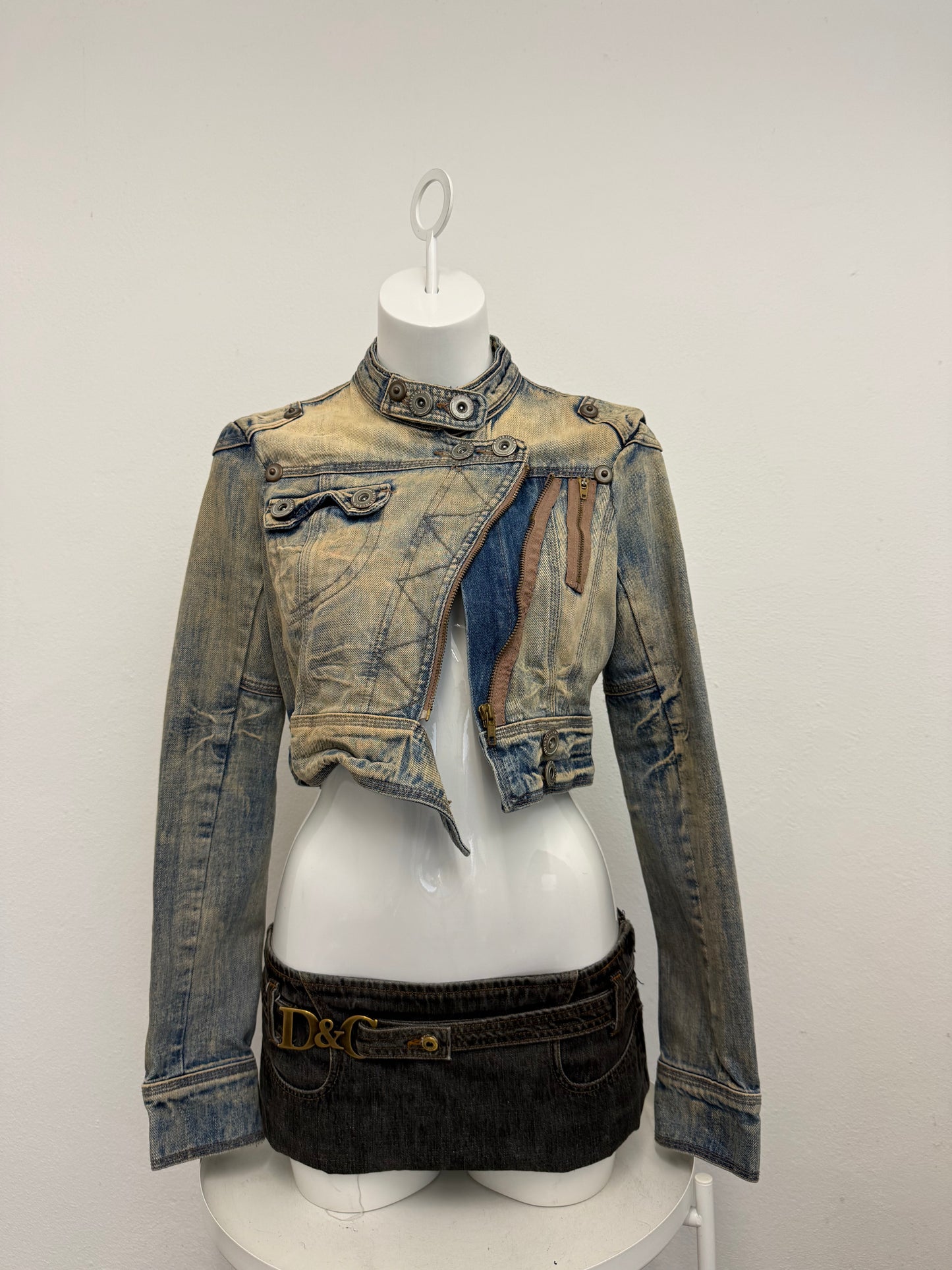 Cropped Denim Corset Jacket (UK12)