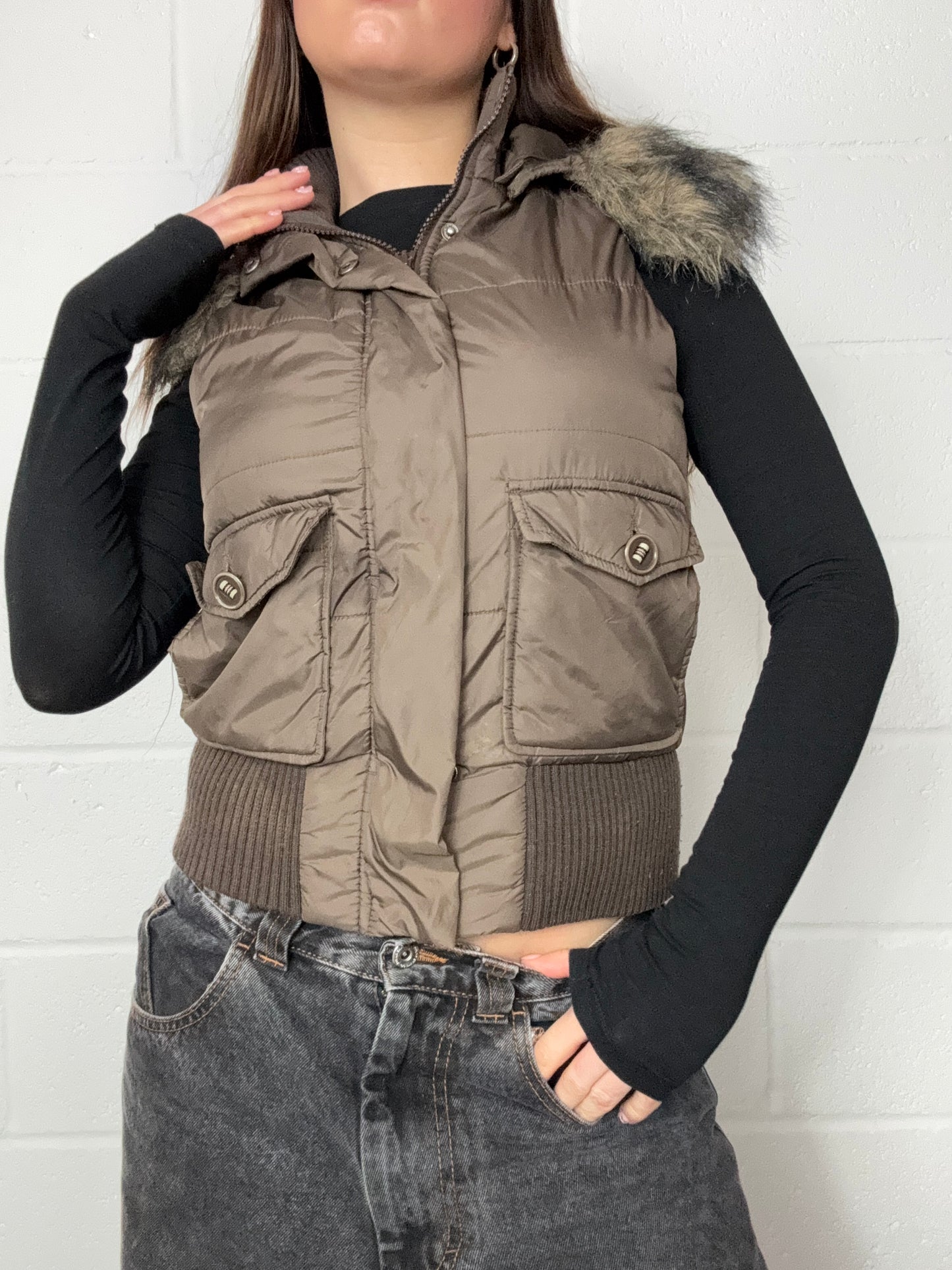 Y2K Brown Gilet (UK8)