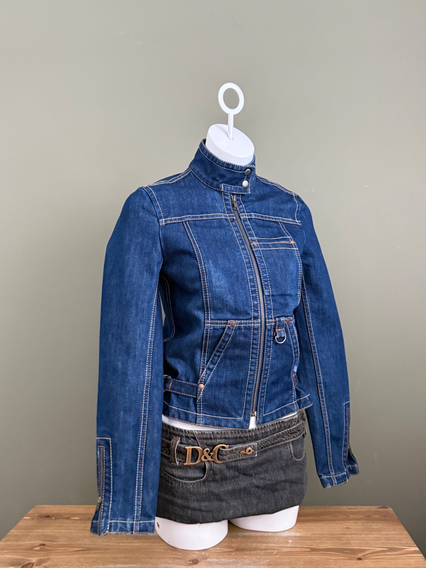 French Connection Denim Cargo Jacket (UK10)