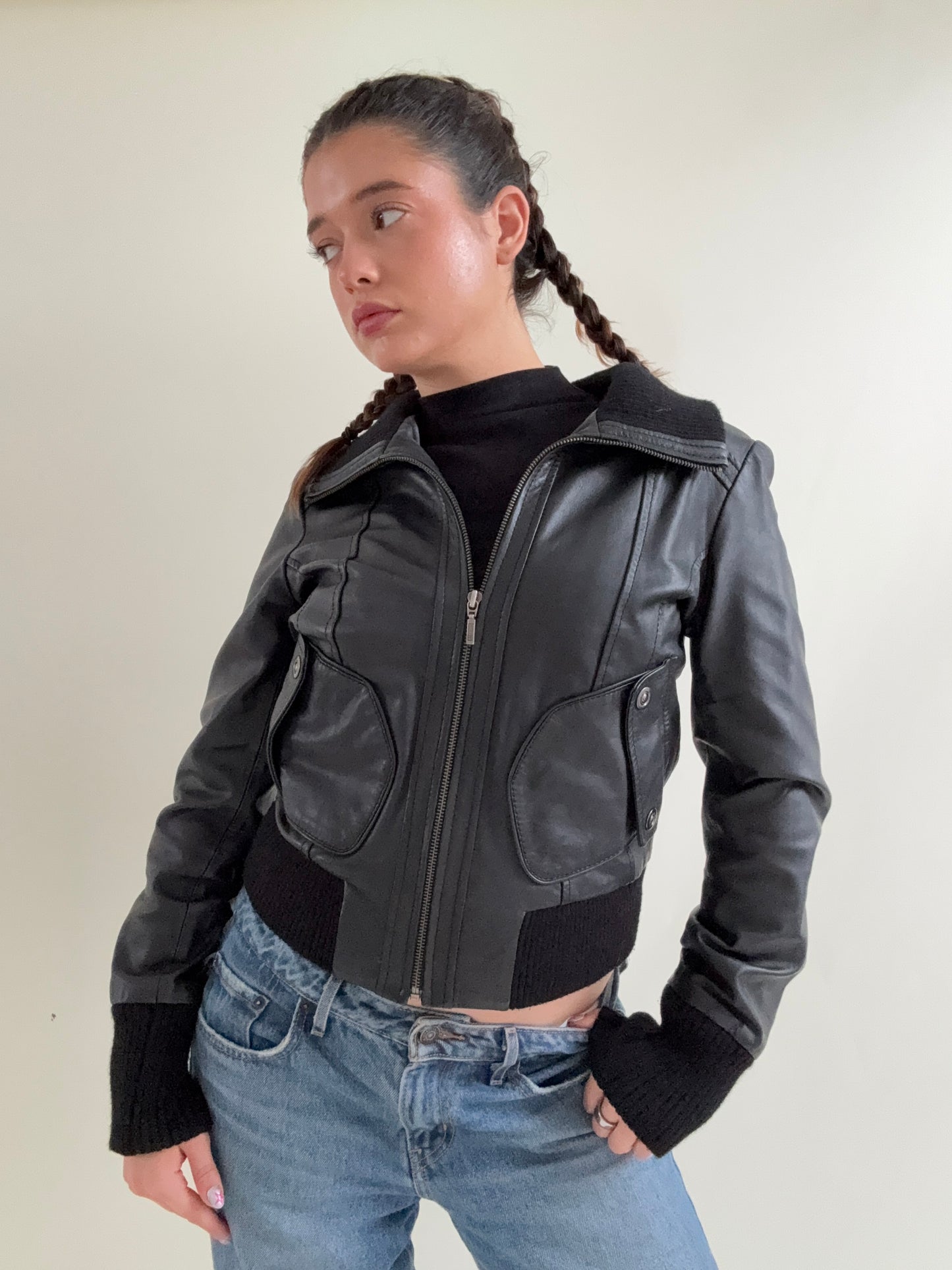 Oasis Leather Jacket (UK12)