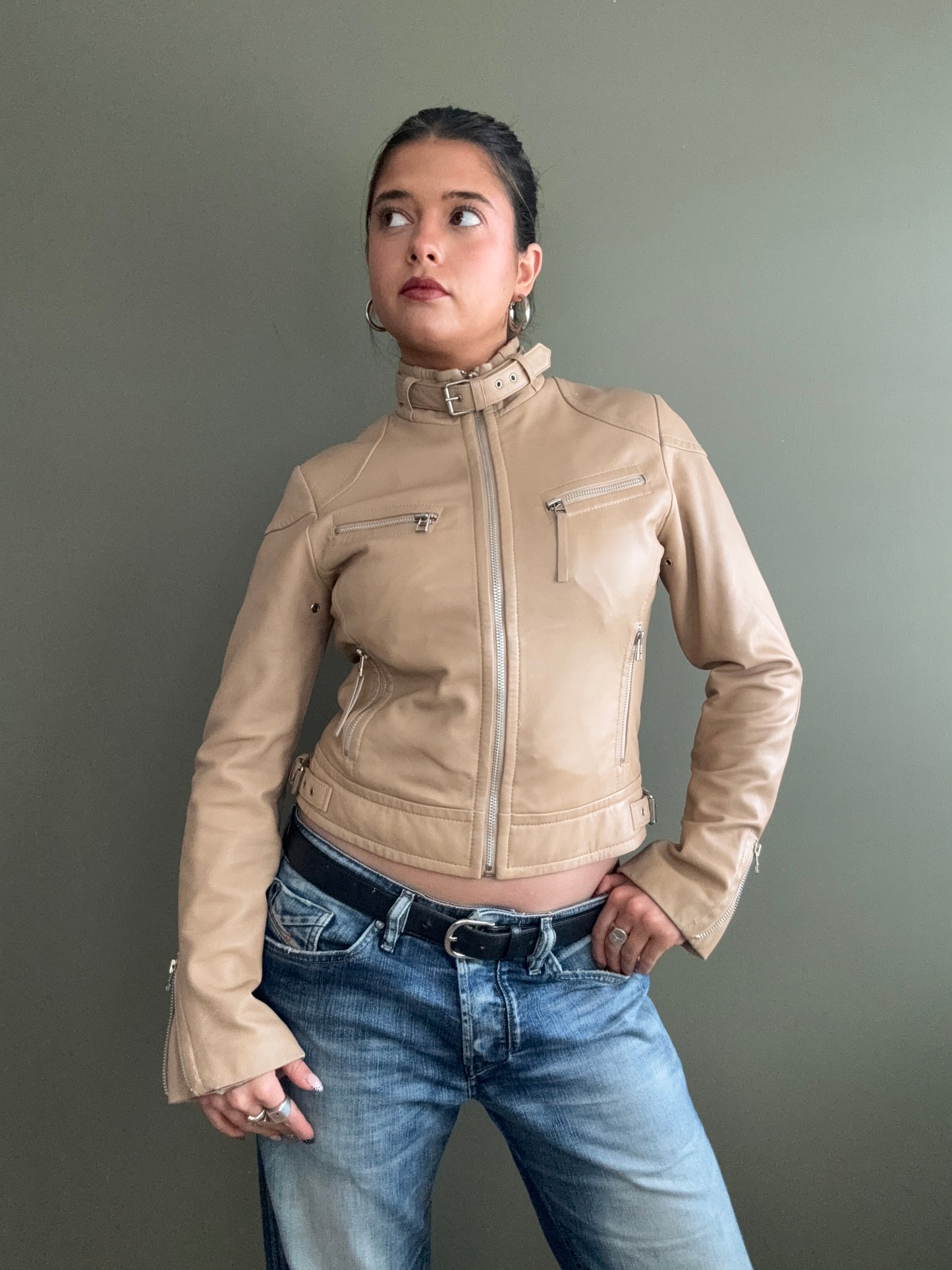 Leather Buckle Jacket (UK10)