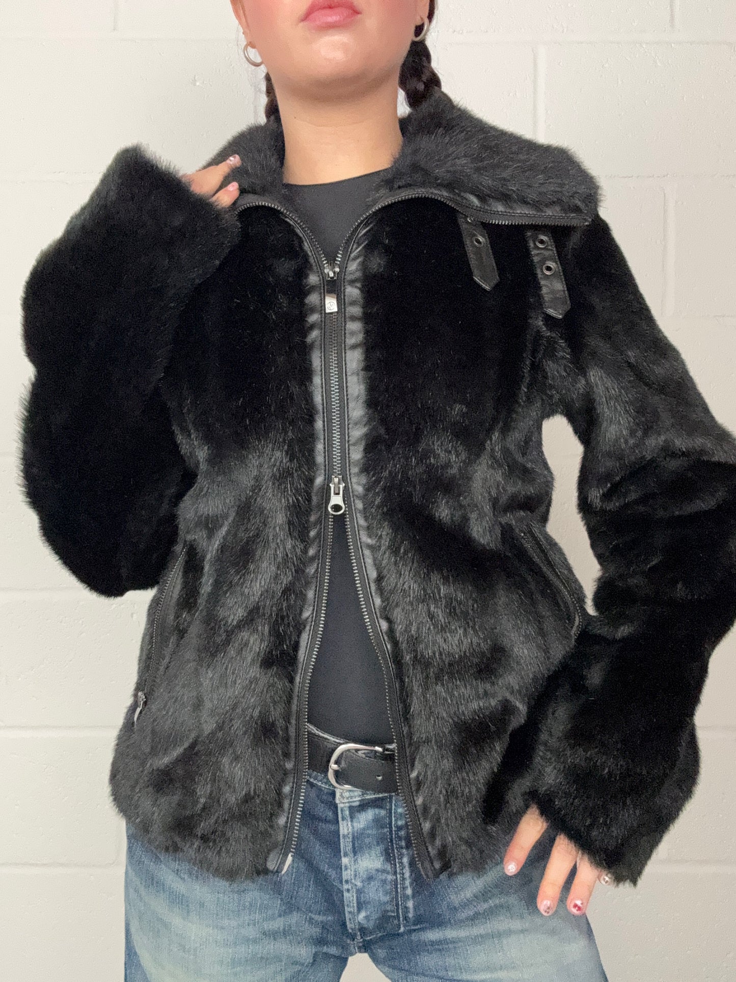 Armani Faux Fur Jacket (M)