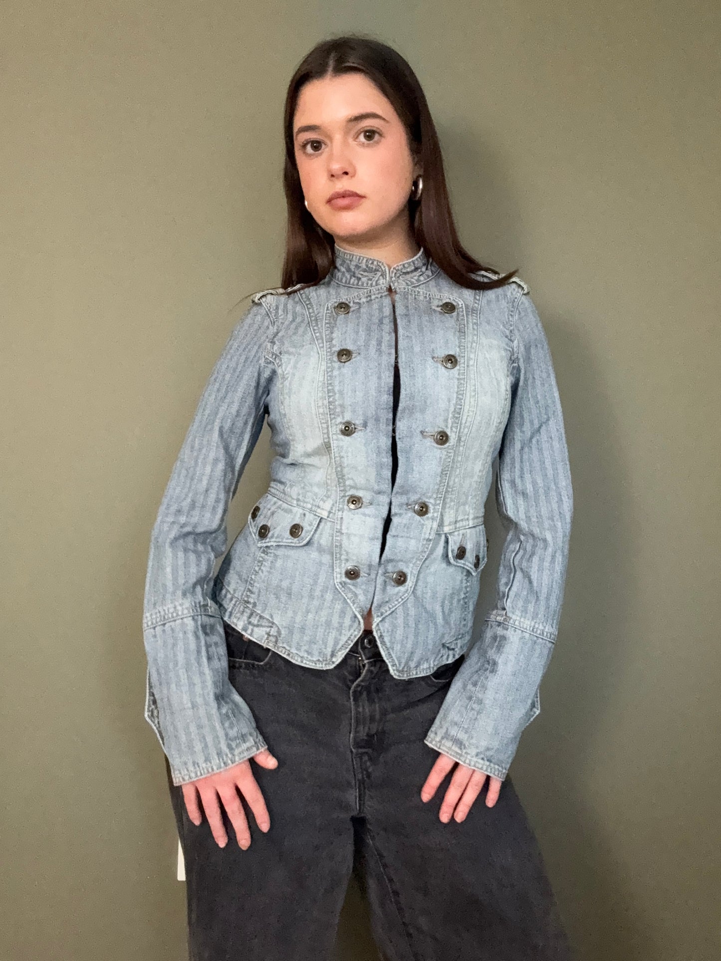 Karen Millen Denim Military Jacket (UK12)