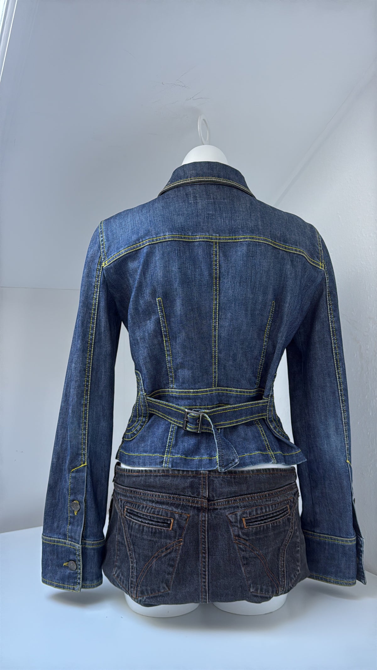 Vintage Armani Denim Military Style Jacket (UK14)