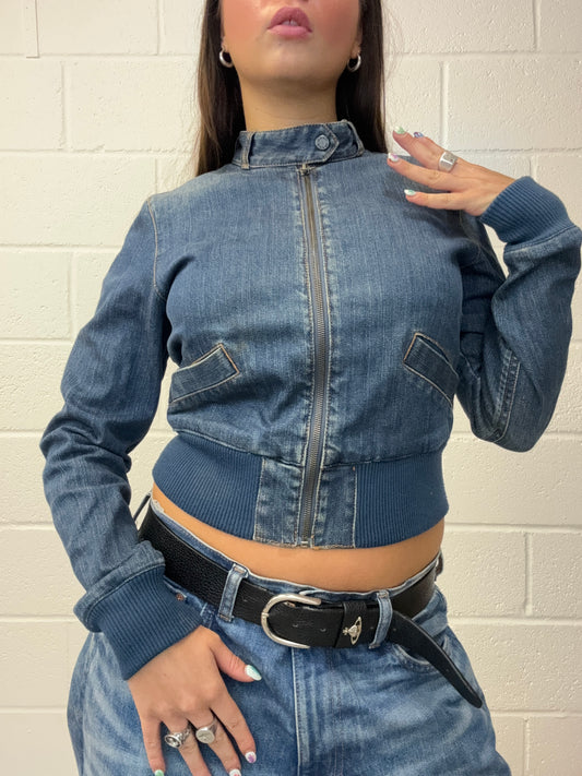 DKNY Denim Bomber Jacket