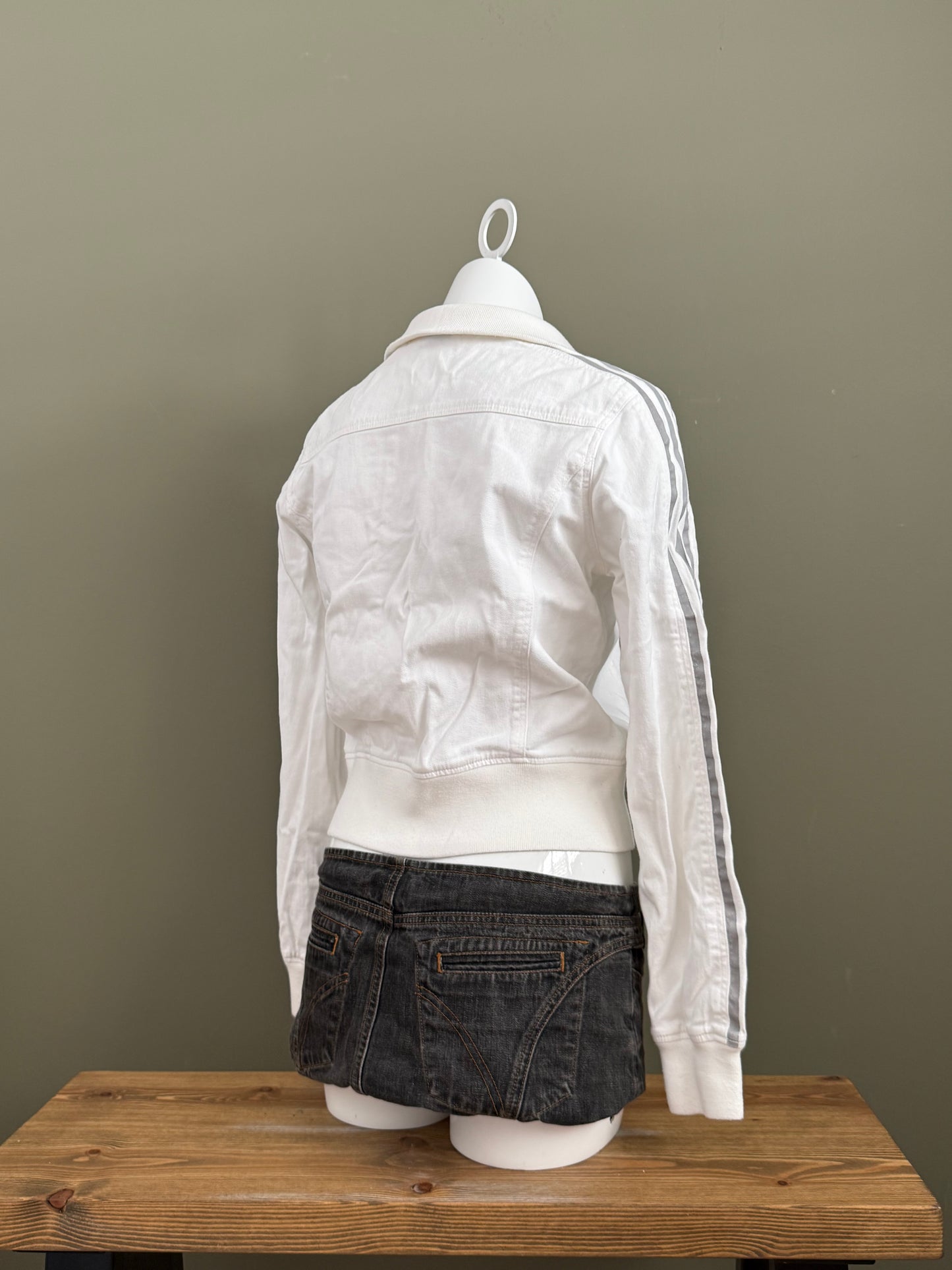 White Adidas Cargo Jacket (UK12)