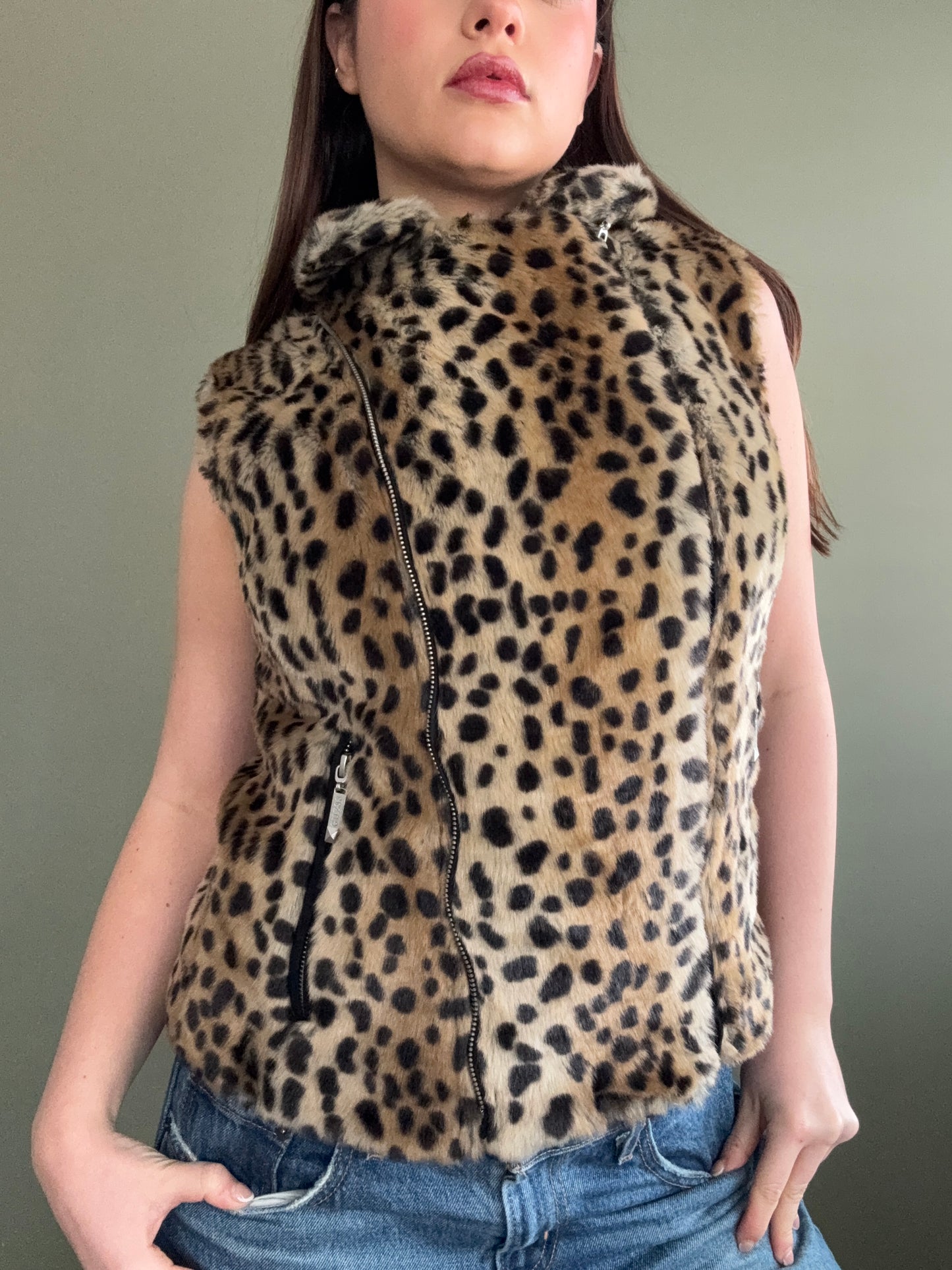 Guess Faux Fur Gilet (XL)