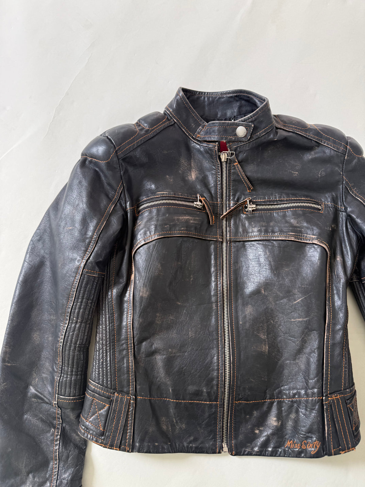 Miss Sixty Leather Biker Jacket (S)