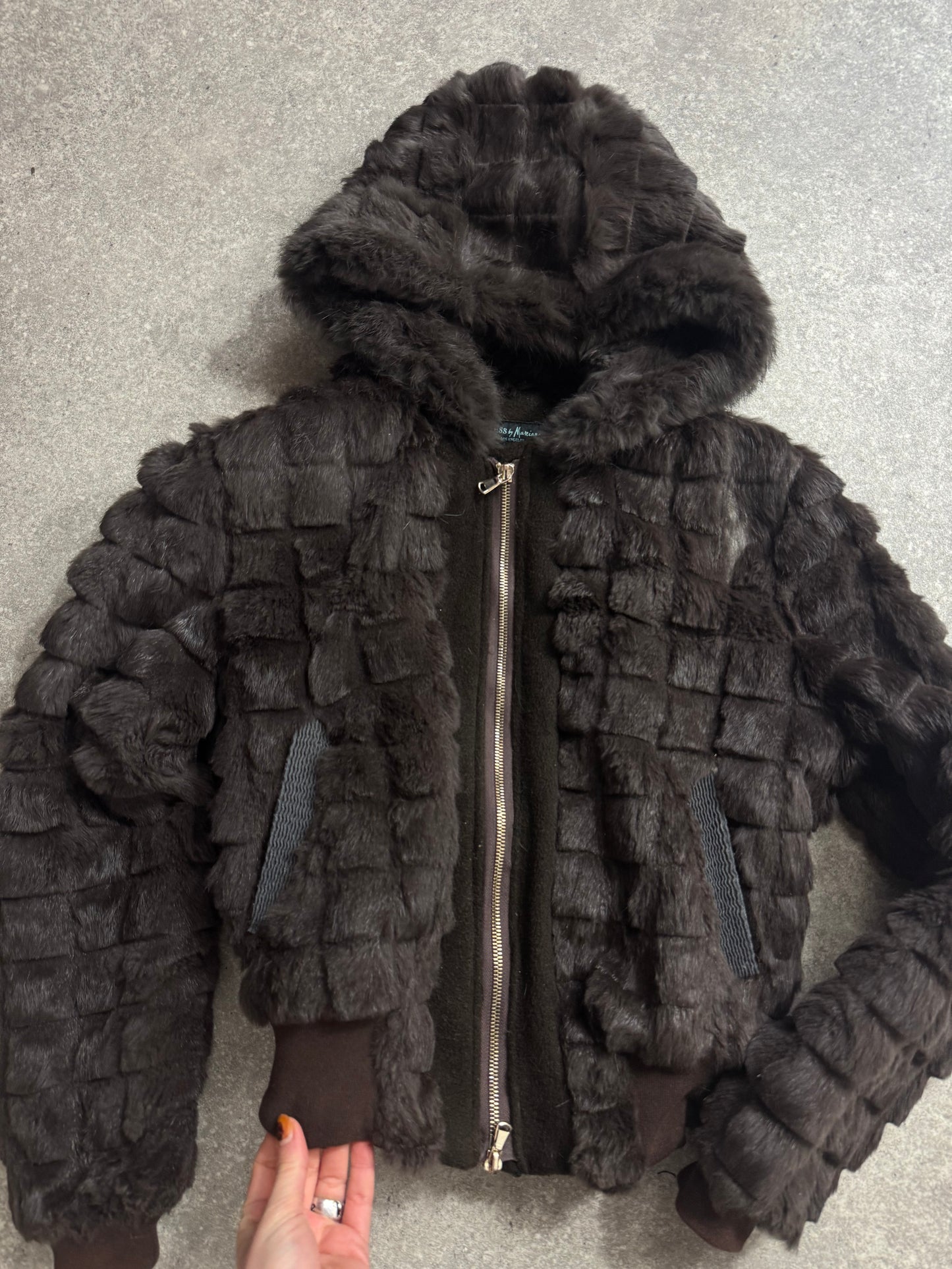 Guess Brown Faux Fur Jacket (XS)