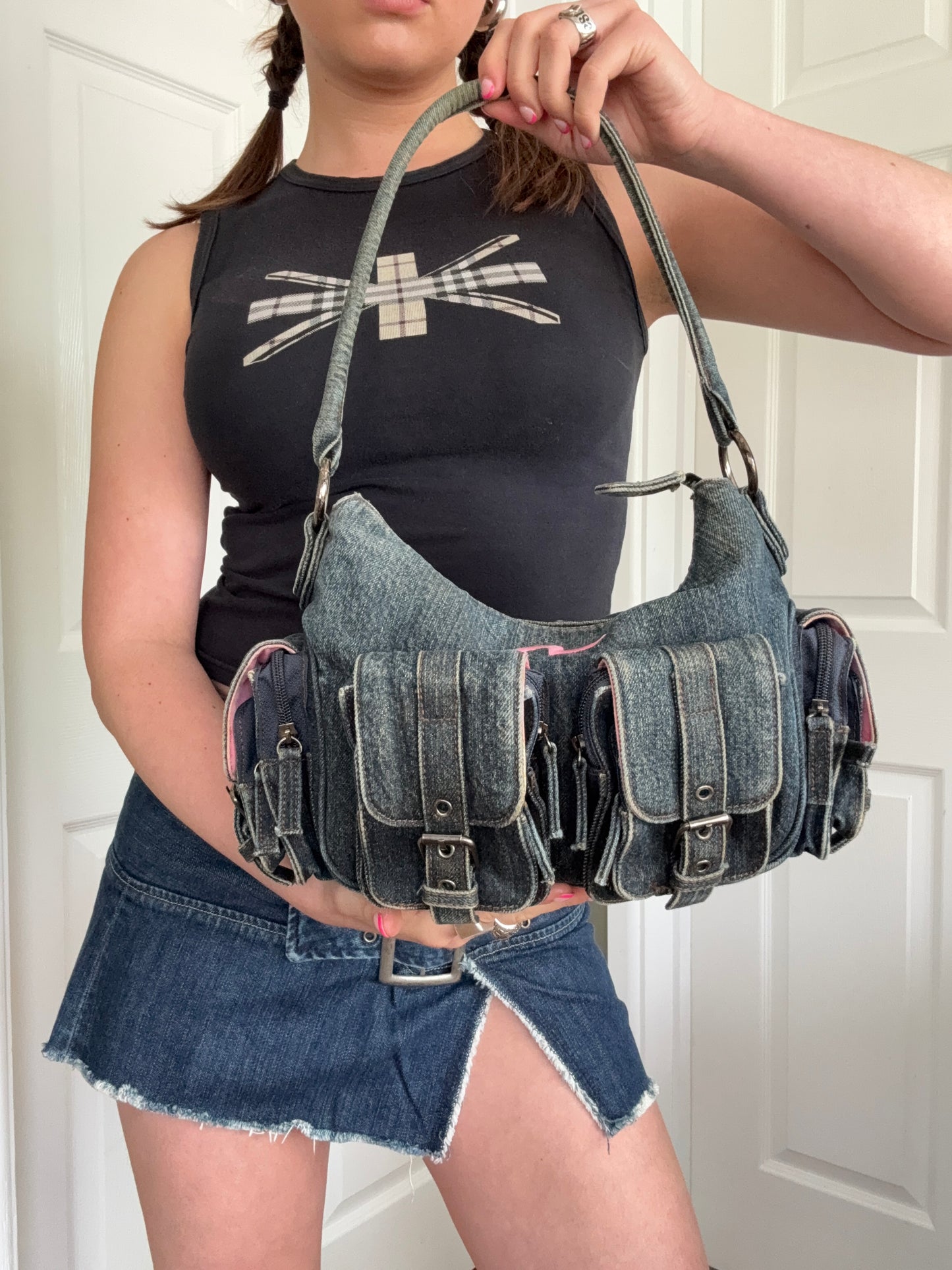 Evisu Denim Cargo Handbag