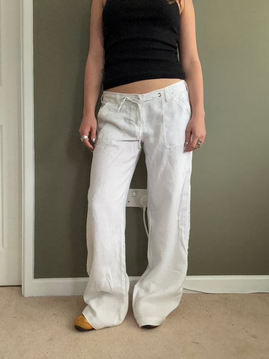 Y2K Linen Trousers (UK10)