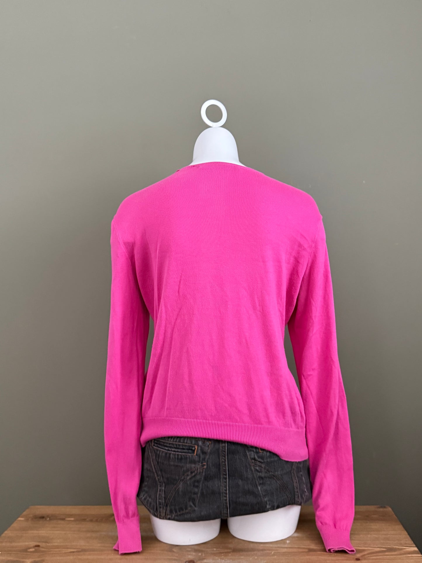 Pink Ralph Lauren Knit Cardigan (XL)