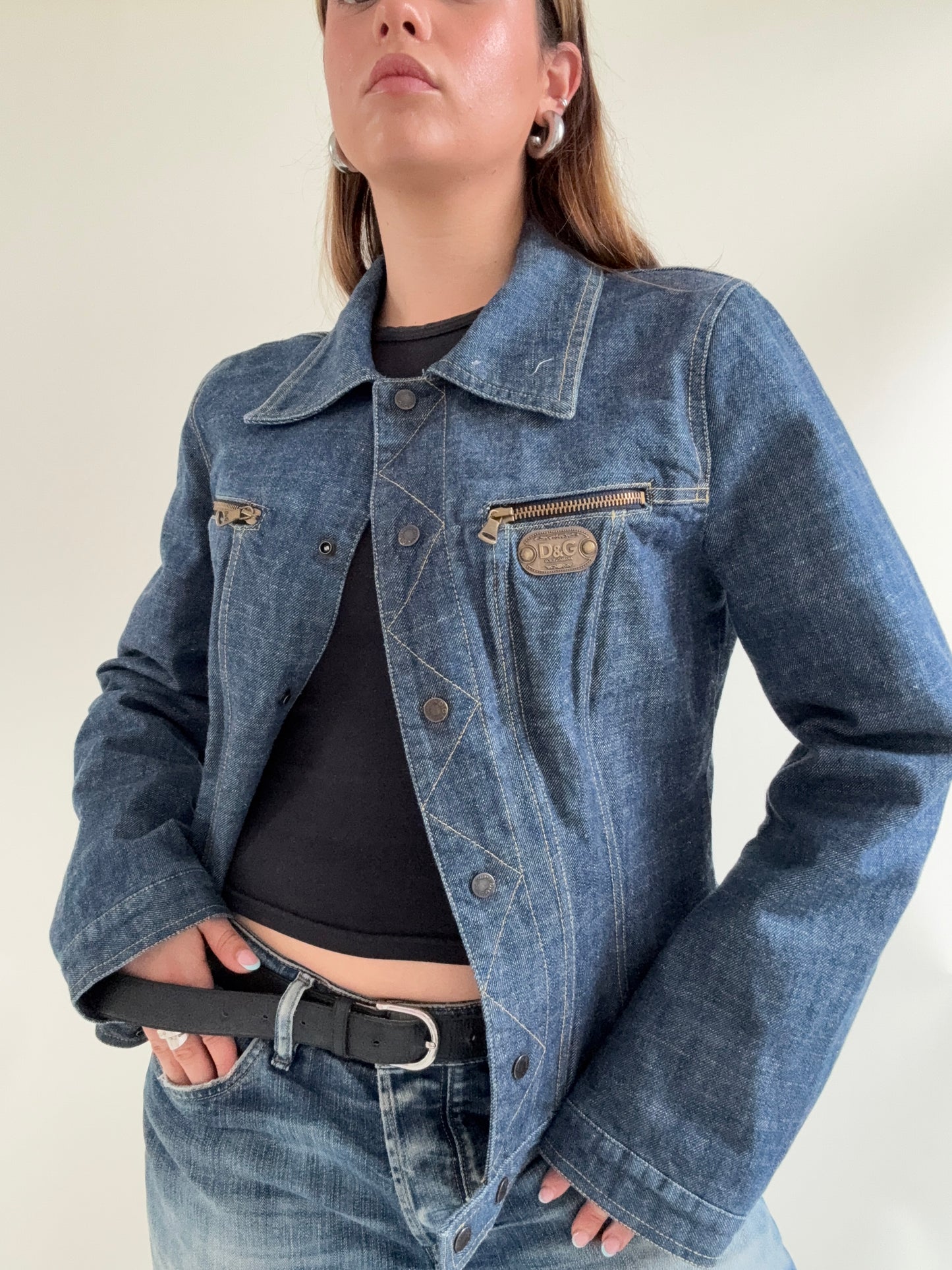 Vintage Dolce & Gabbana Fitted Denim Jacket (M)